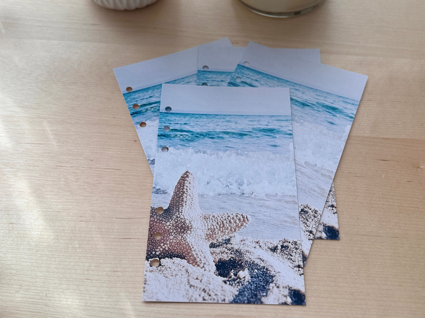 Beach Budget Binder Dashboard: Coastal Decorative Cover Insert | A5 A6