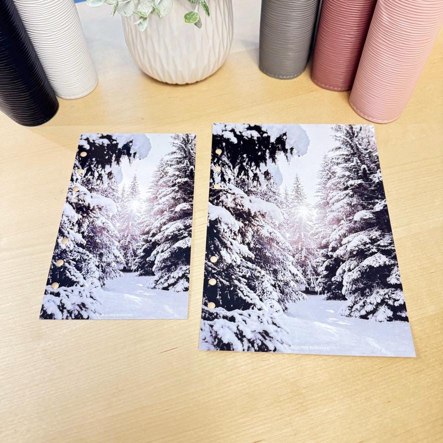 Winter Budget Binder Dashboard: Seasonal Decorative Cover Insert | A5 A6