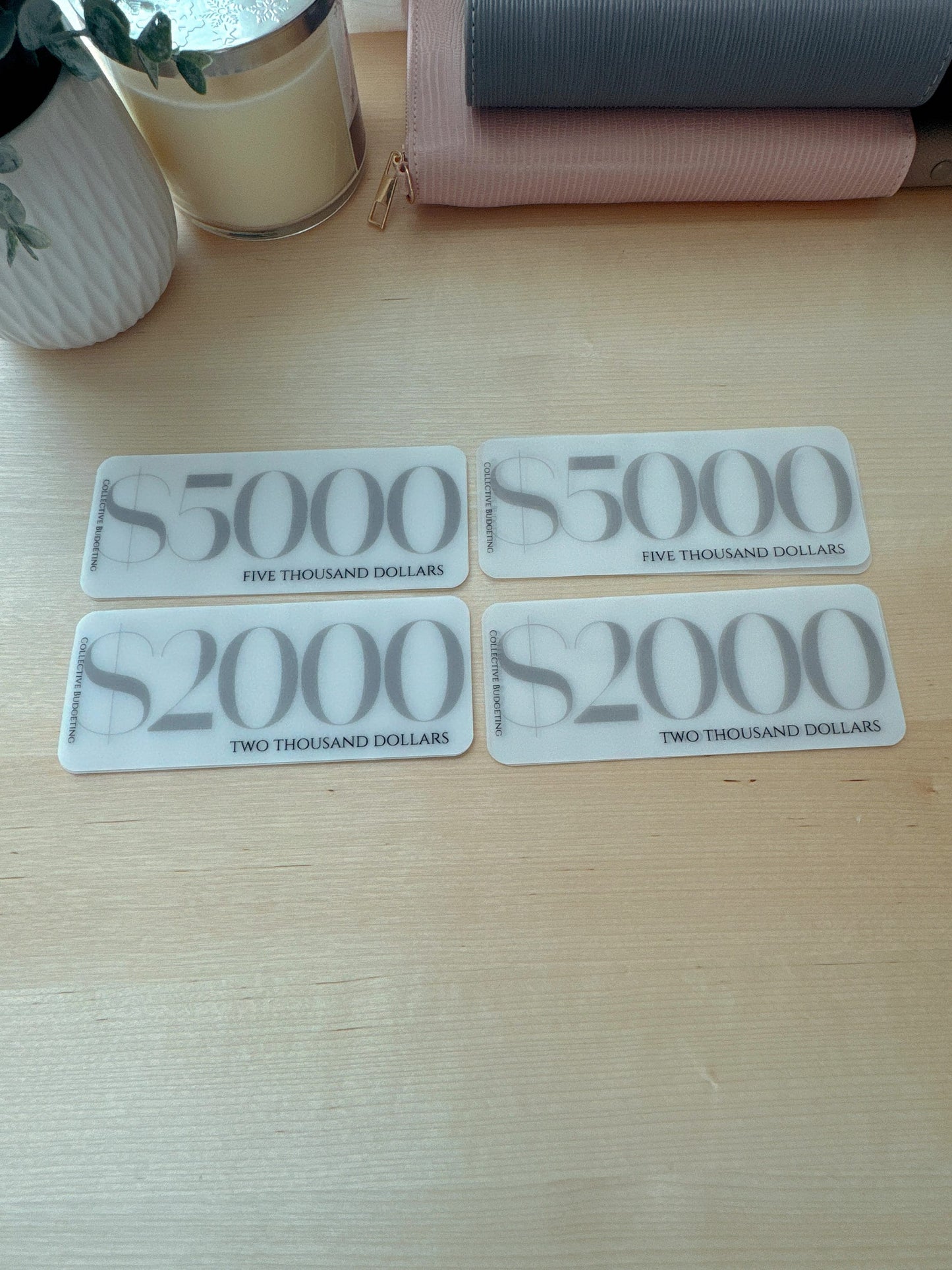 Prop Money/ Denomination Placeholders for Cash Stuffing, Budget Organizers, Budgeting Tools, Money Management Accessories