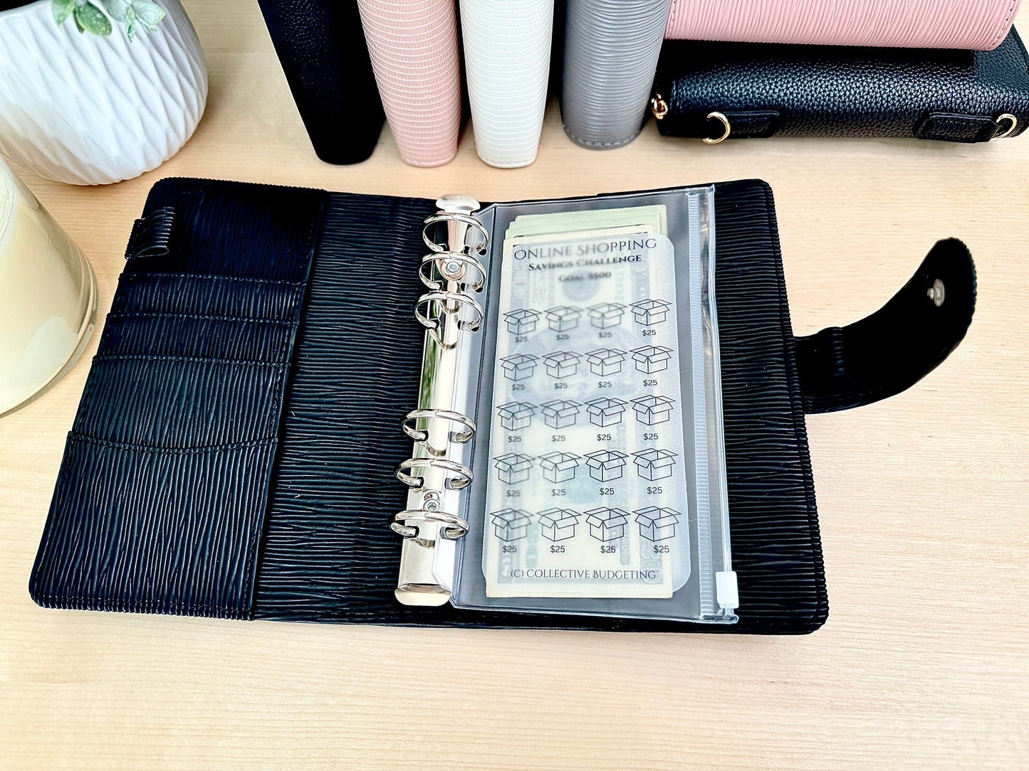 Online Shopping Savings Challenge Tracker: Budget for Orders & Impulse Buys | Laminated Vellum