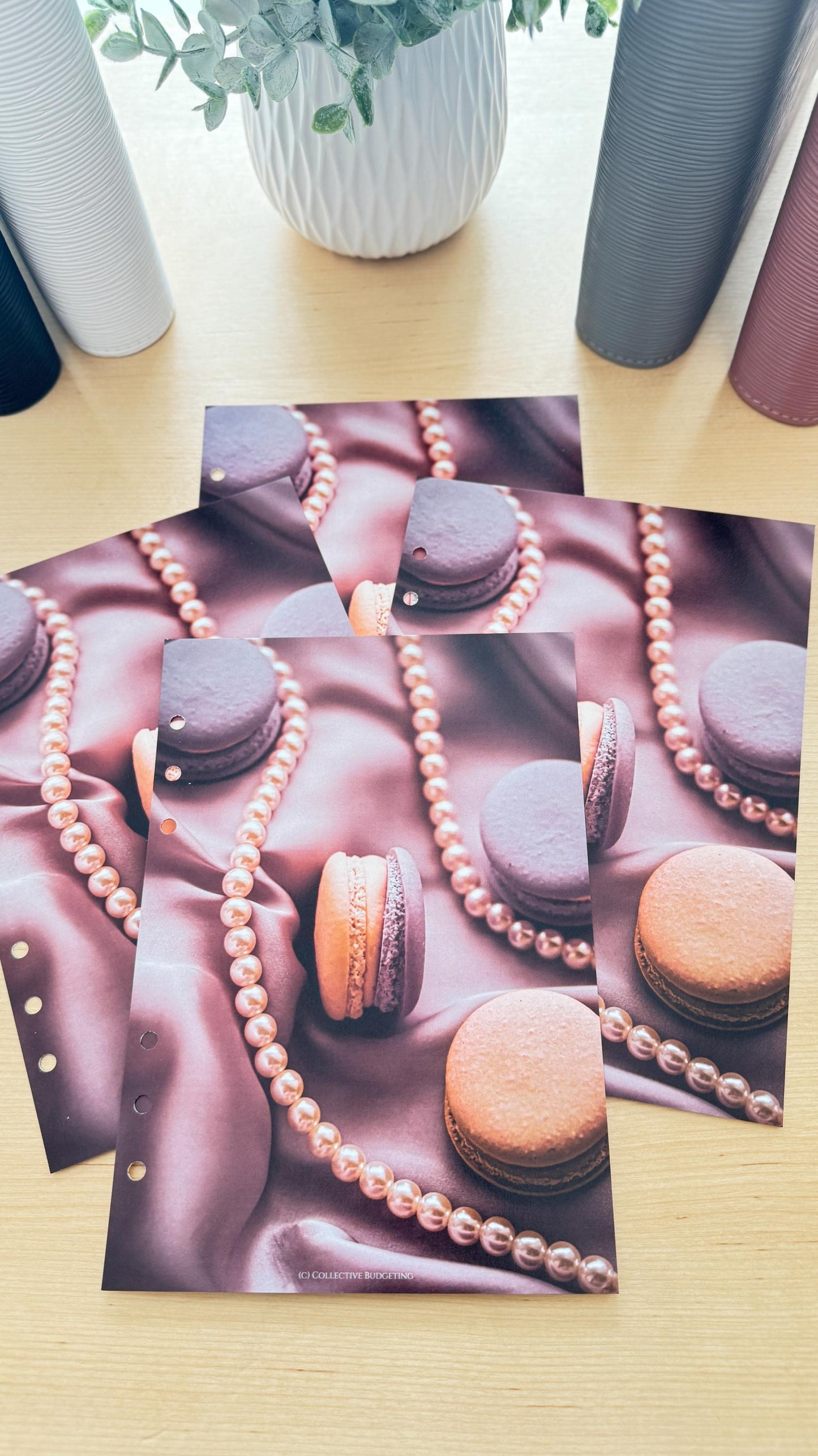 Macaroon Budget Binder Dashboard: Decorative Cover Insert | A5 A6 Cash Stuffing