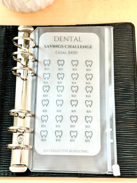 Dental Savings Challenge Tracker: Braces, Cleanings & Dental Costs | Laminated Vellum