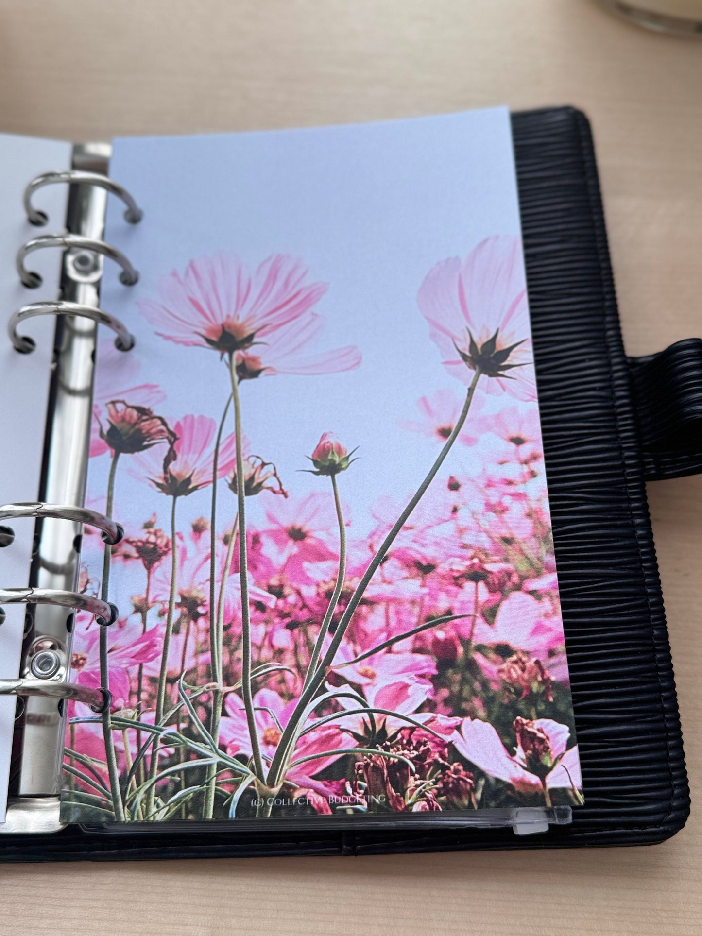 Pink Daisies Budget Binder Dashboard: Floral Decorative Cover Insert | A5 A6