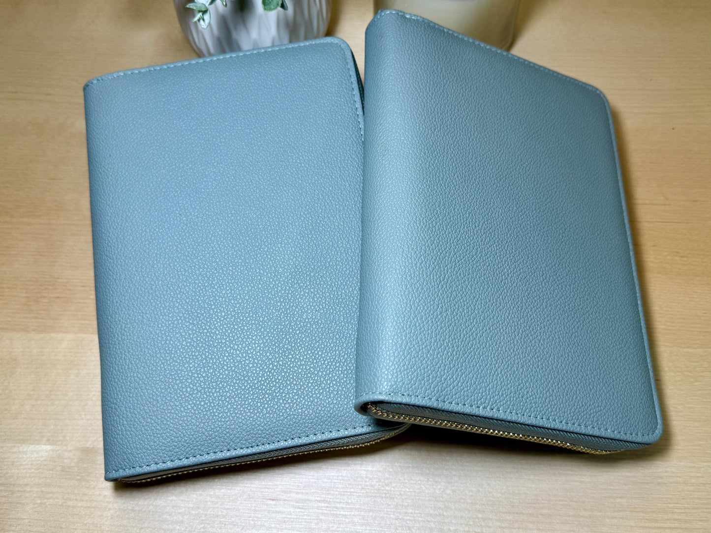 Pebble Litchi A6 Budget Zipper Wallet/Binder: Cash Stuffing Organizer