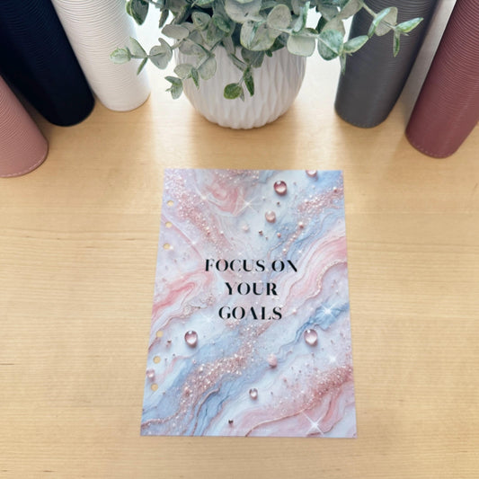 Focus on Your Goals Budget Binder Dashboard: Motivational Cover Insert | A5 A6