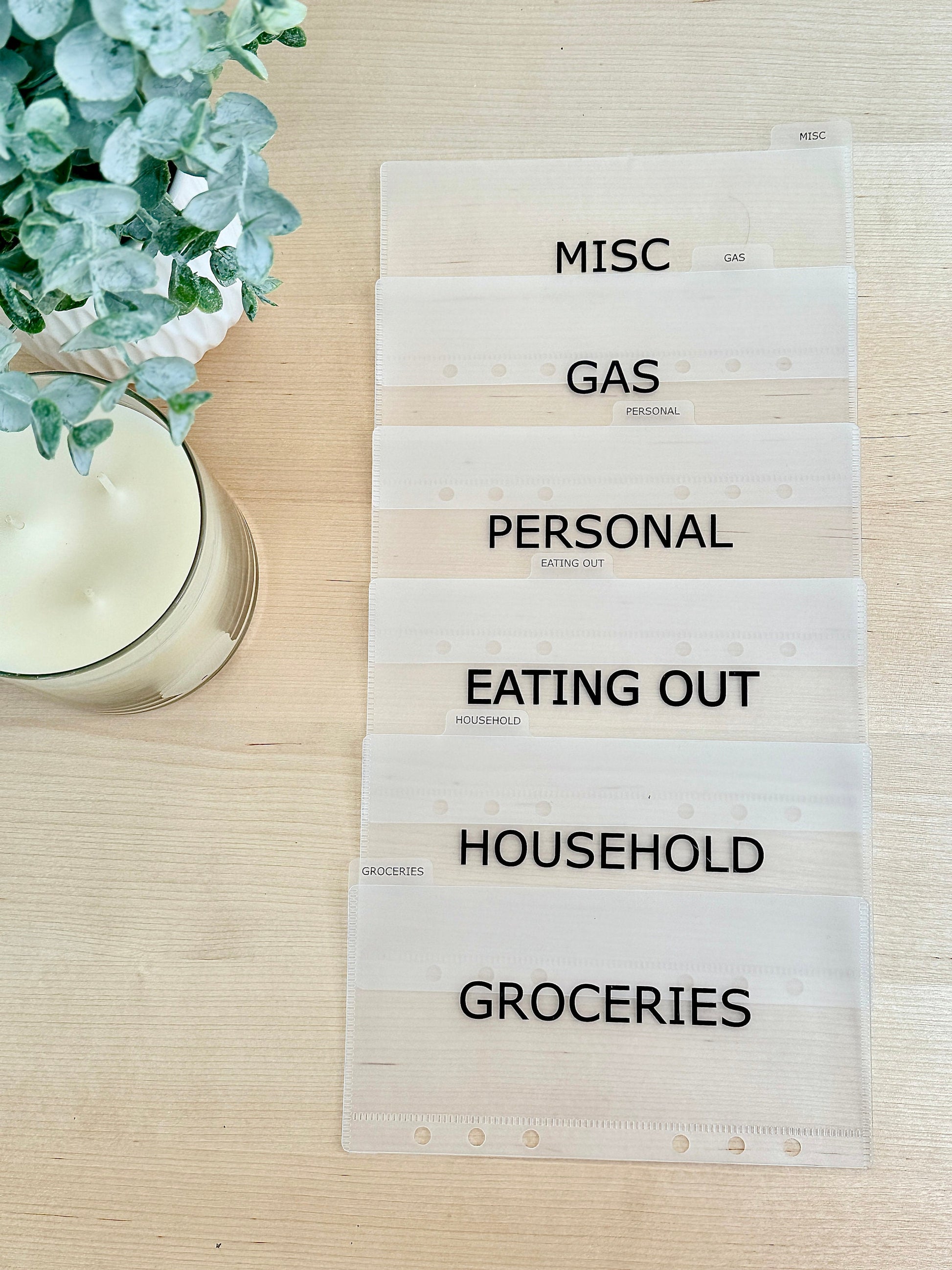 Cash Envelopes I A7 and A6 Envelopes I Cash Stuffing Tabbed Envelopes I Budget Organizers I Household Budgeting