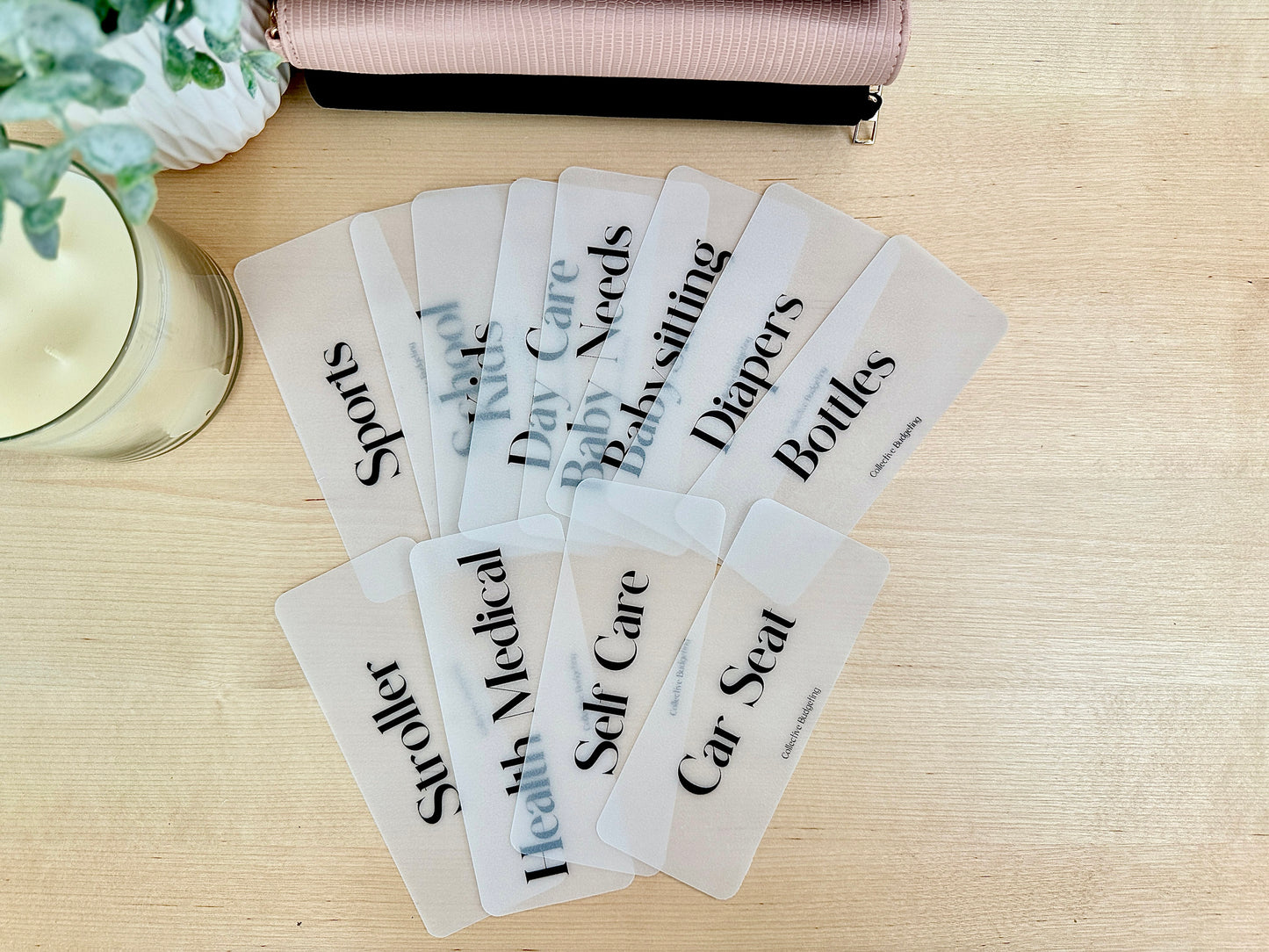 Baby Cash Envelope Placeholders: Laminated Vellum for New Baby Budgeting