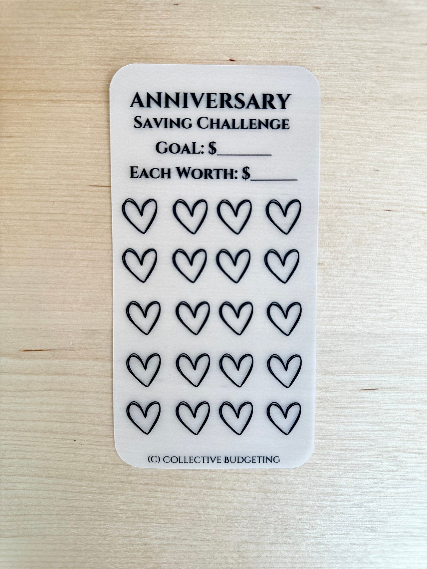Anniversary Savings Challenge for Cash Envelope Stuffing | Sinking FundsTracker | Sinking Funds Challenge | Laminated Savings Challenge