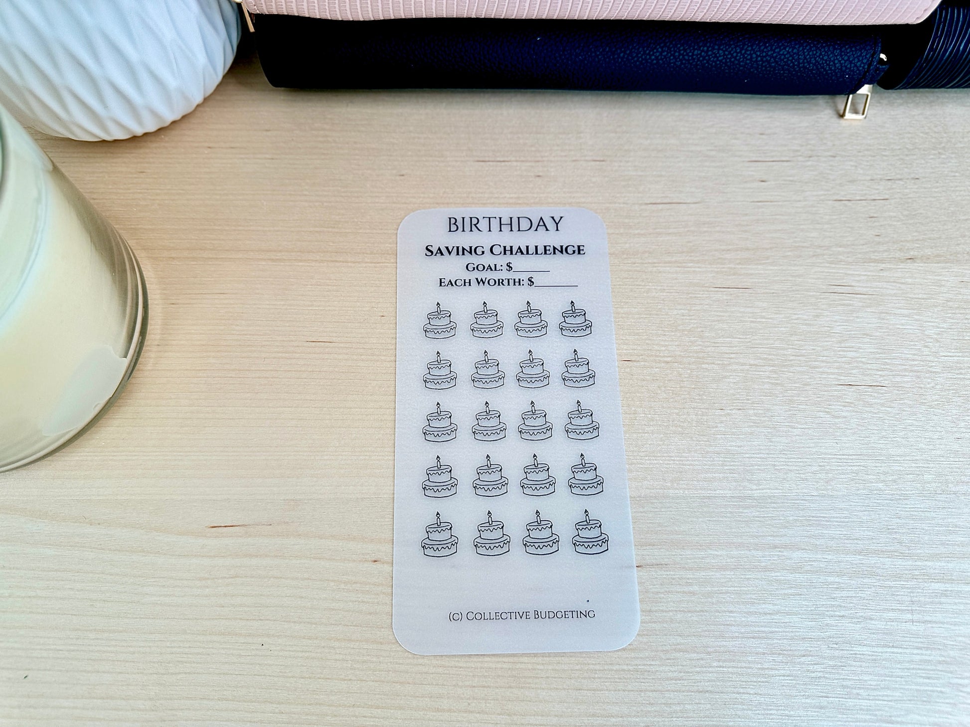 Birthday Savings Challenge: Laminated Vellum Cash Envelope Insert