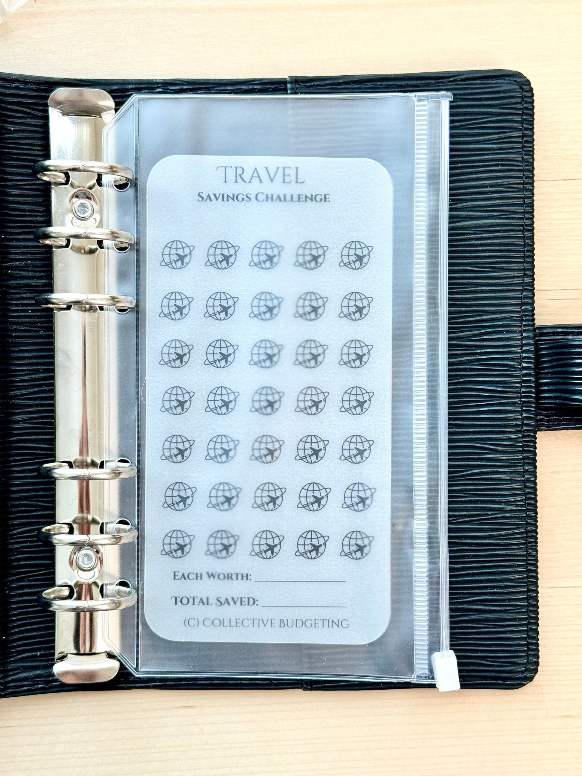 Travel Fund Savings Challenge: Reusable Laminated Vellum Cash Tracker