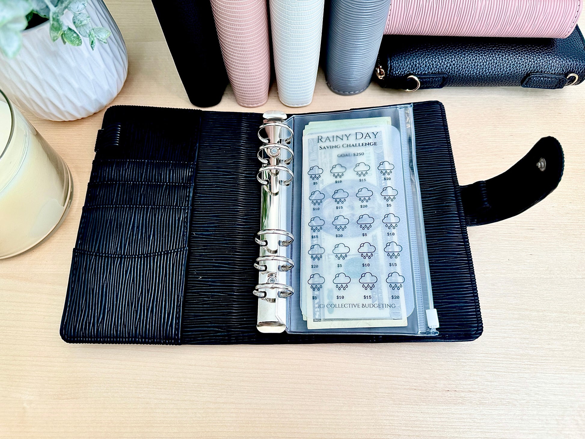 Rainy Day Savings Challenge for Cash Envelope Stuffing | Sinking FundsTracker | Sinking Funds Challenge | Laminated Savings Challenge