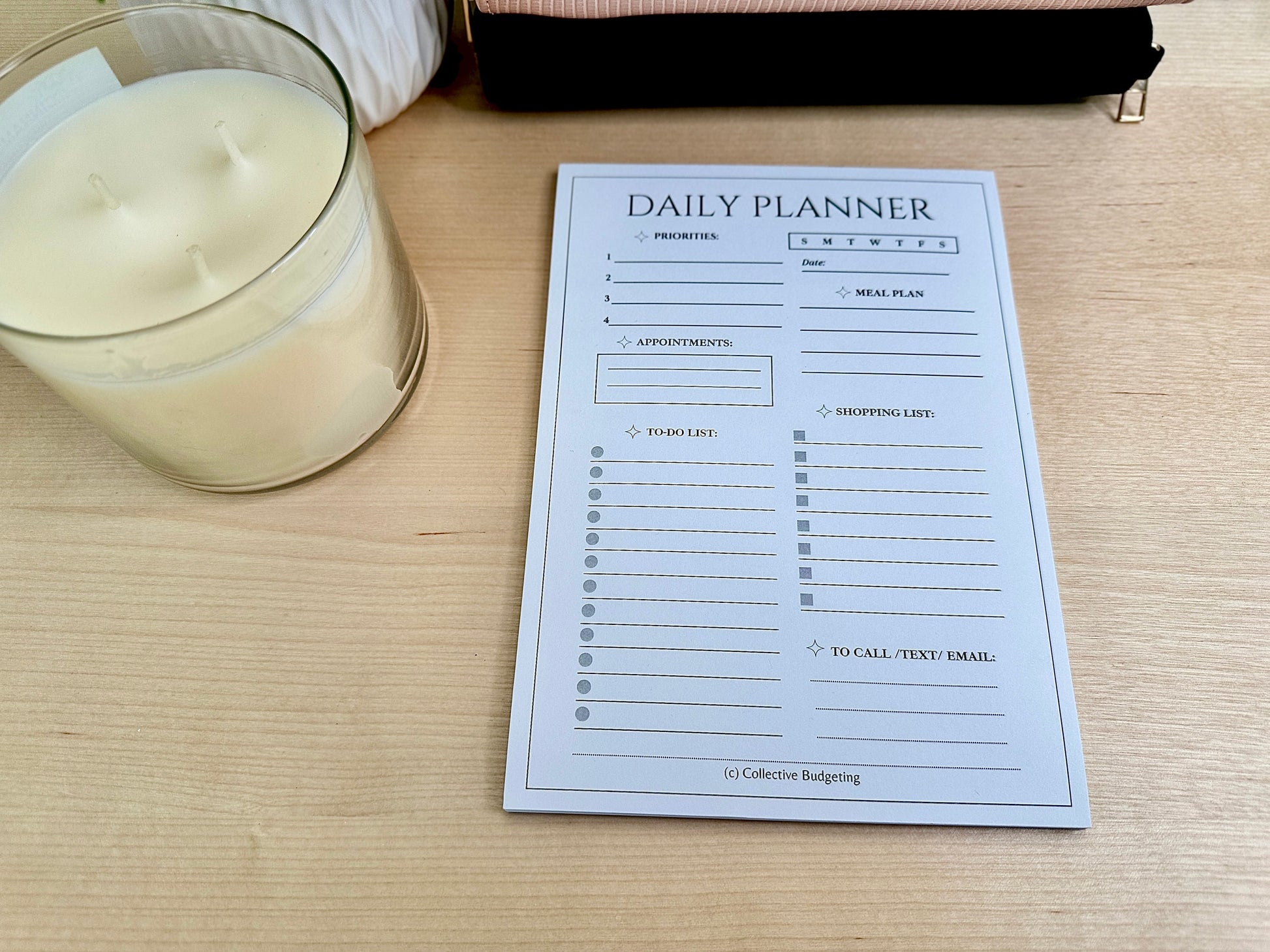 Daily Planner Notepad: Budgeting & Habit Tracker