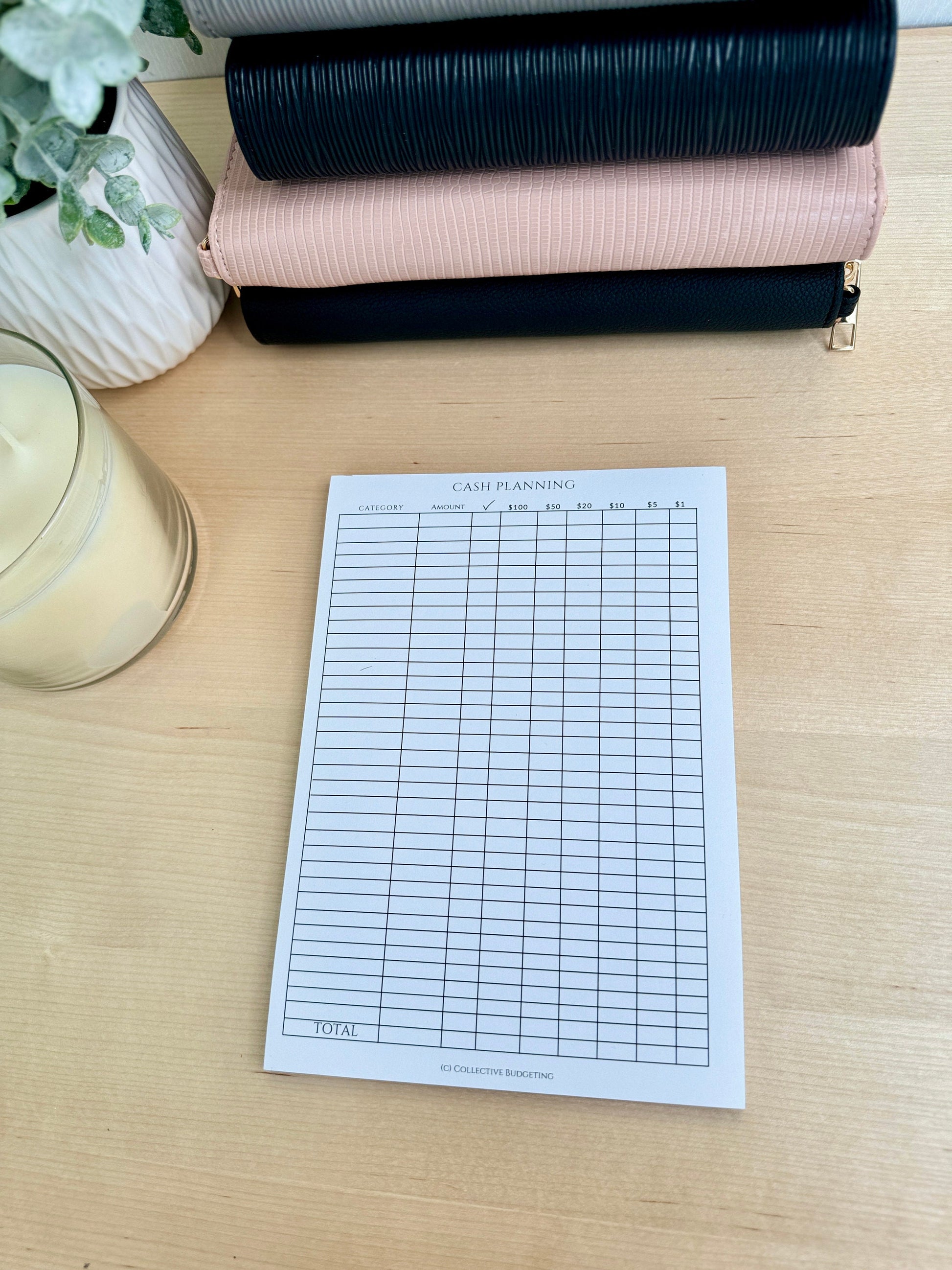 Cash Planning Notepad: Budget Tracker for Cash Envelope System