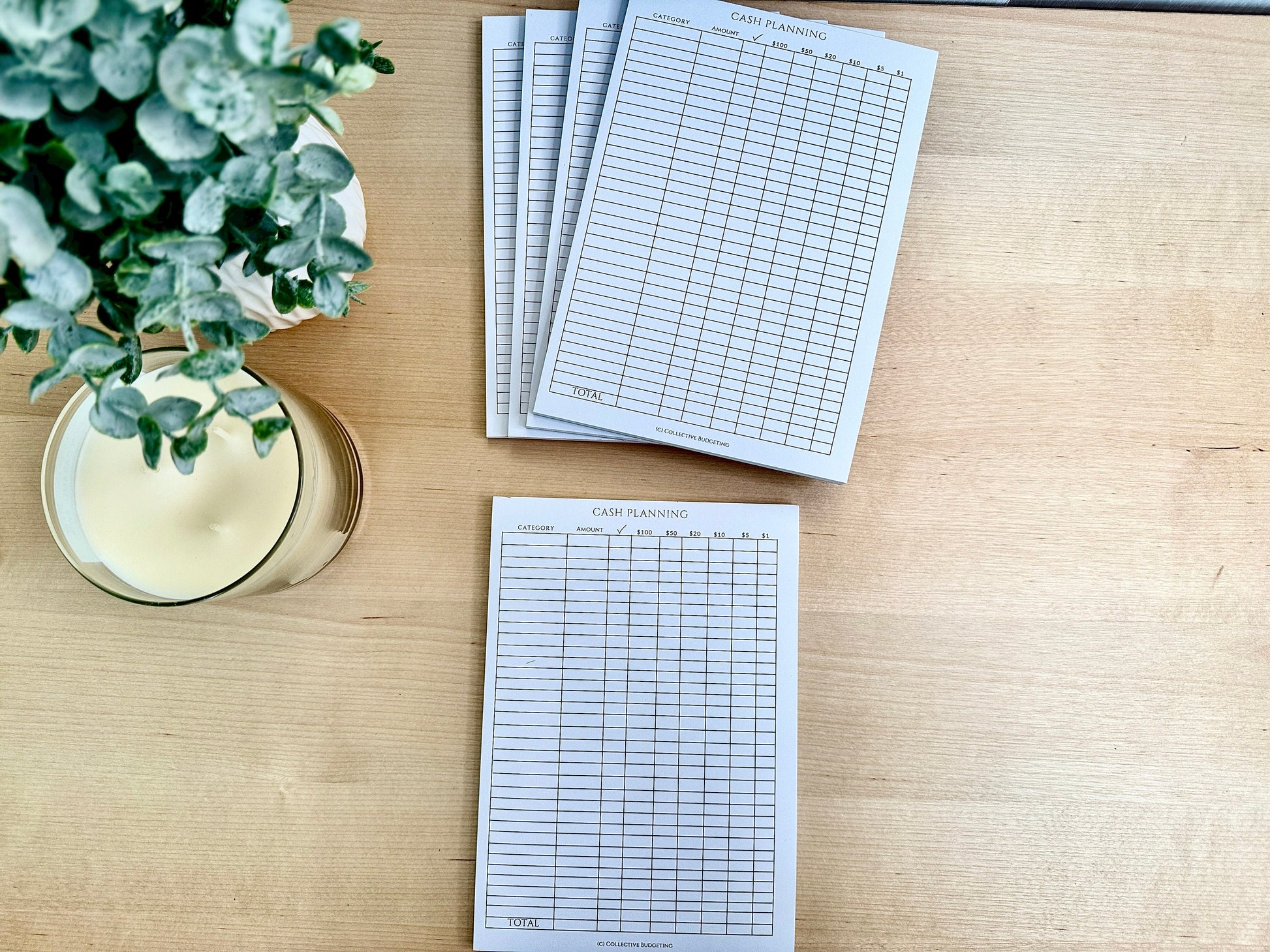 Cash Planning Notepad: Budget Tracker for Cash Envelope System