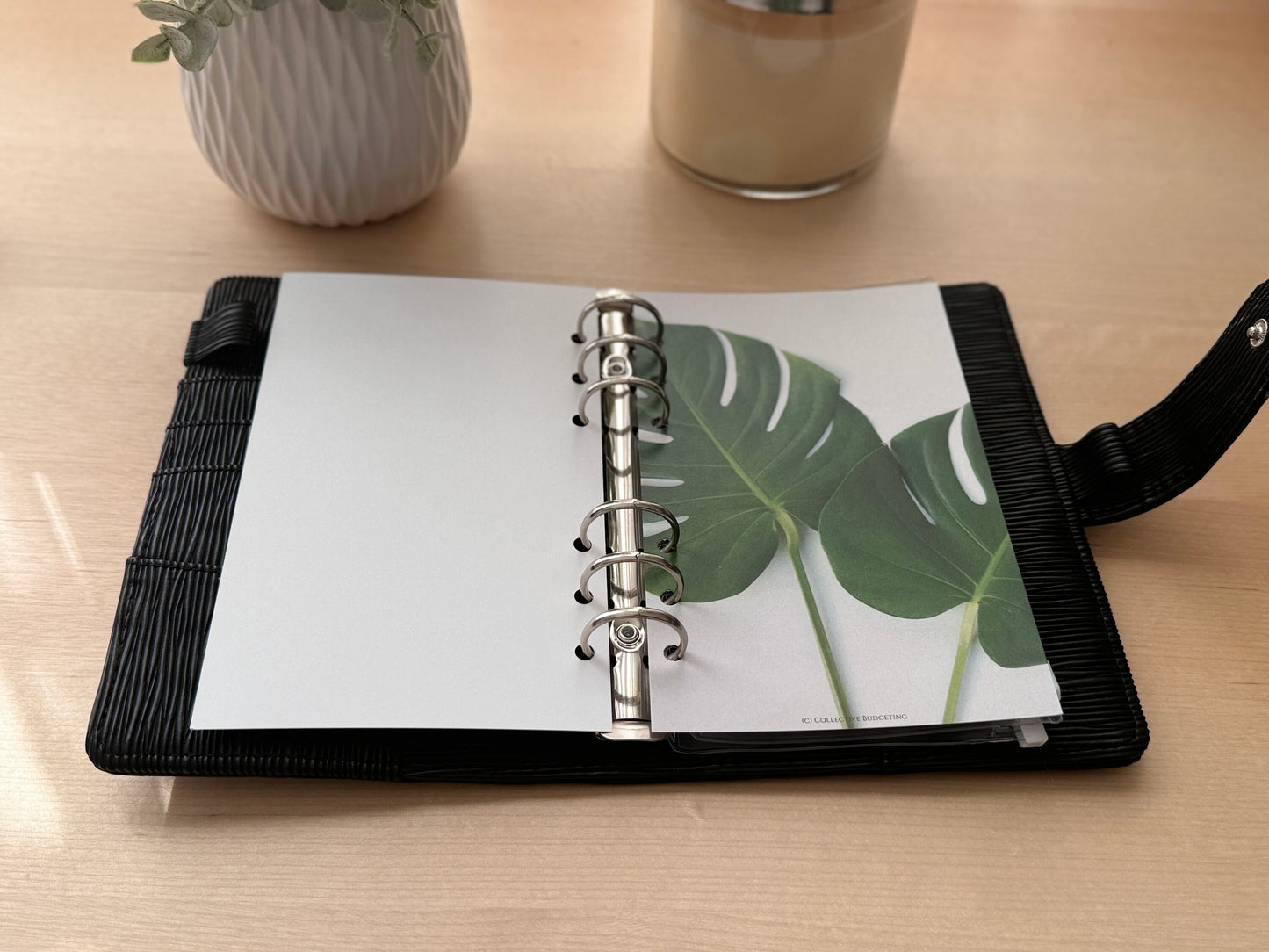 A6 Dashboard for Budget Binder | GREEN LEAF | Budgeting Tools | Money Management Accessories | Cash Stuffing Dashboard