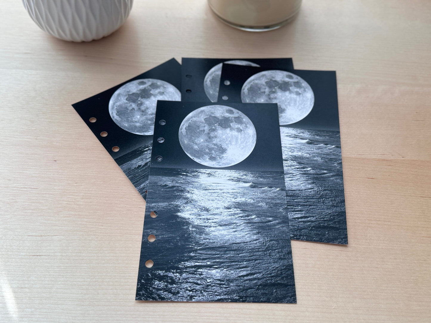 A6 Dashboard for Budget Binder | MOONRISE on the SEA | Budgeting Tools | Money Management Accessories | Cash Stuffing Dashboard