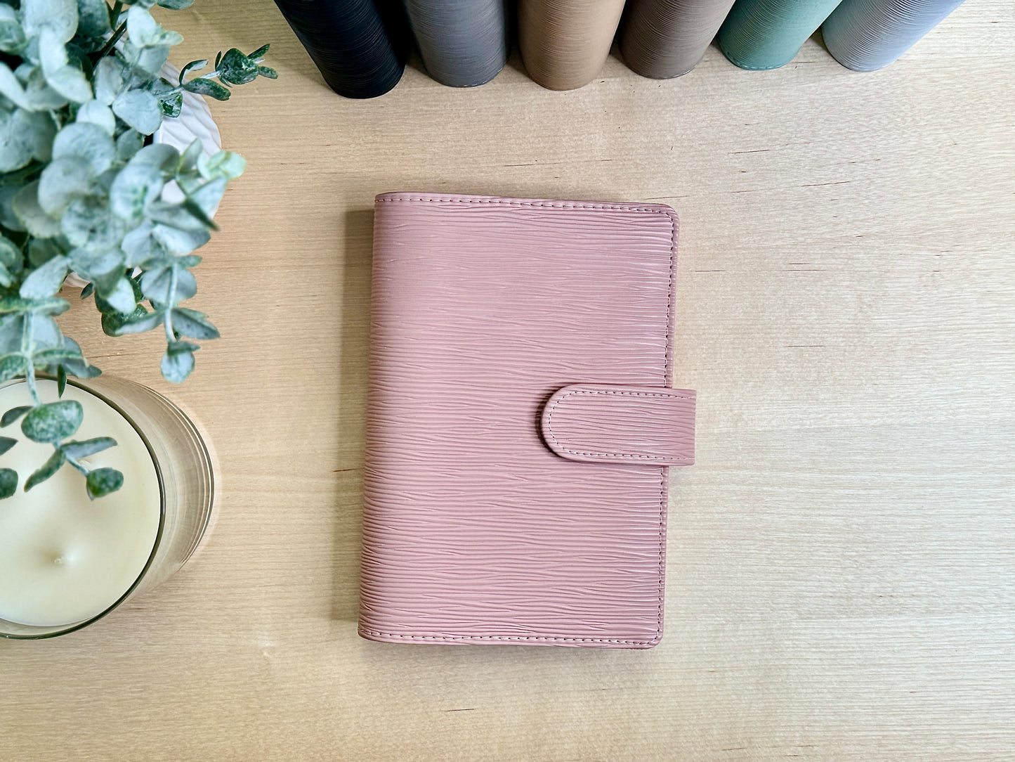 NEW Colors A6 Budget Binder. Wallet. Cash Stuffing Organizer. Epi. Saffiano. Buckle + Inner Zipper + Gold Rings.