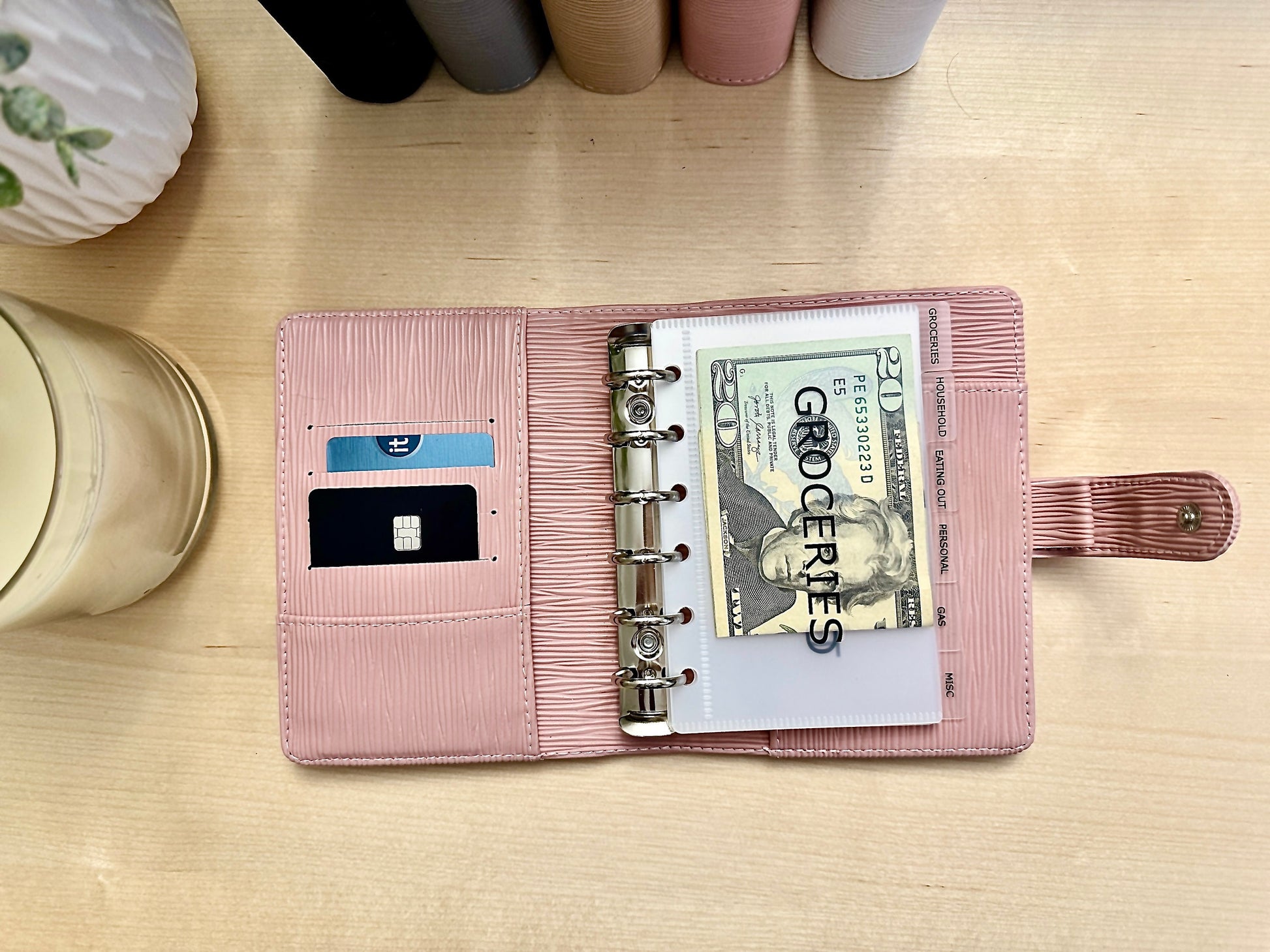 A7 Budget Binder. Wallet. Cash Stuffing Envelope Wallet. Budget Organizer. Epi. Saffiano. Buckle.