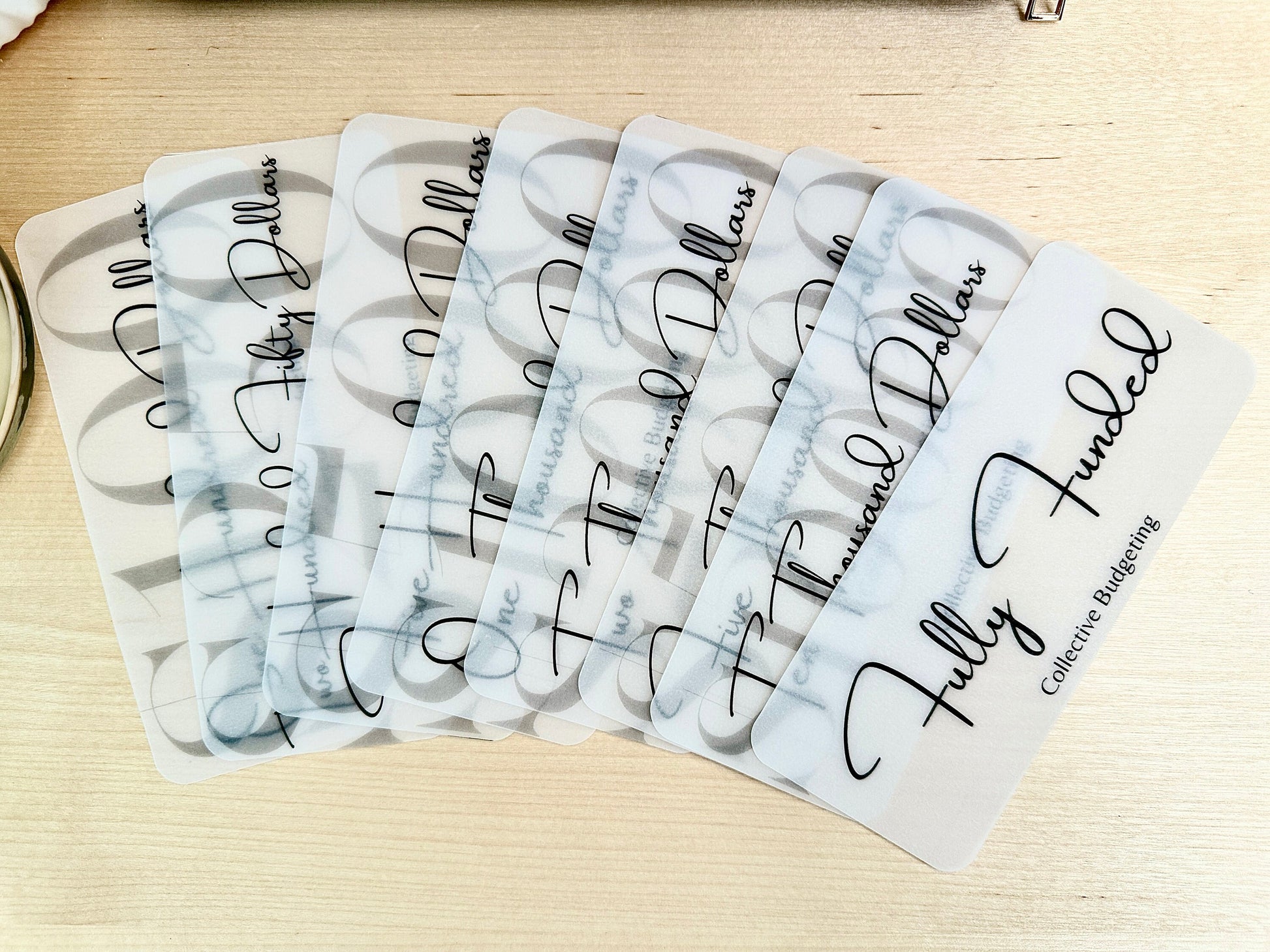 Vellum Cash Stuffing Placeholders: Budgeting Tool for Cash Envelopes