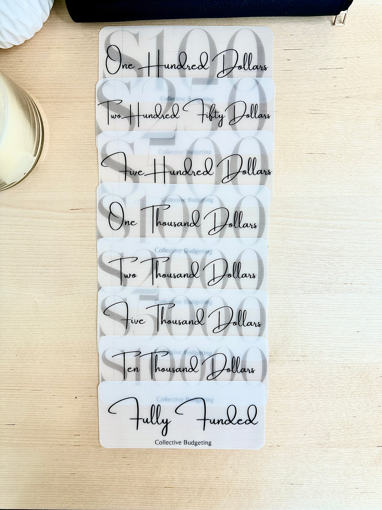 Vellum Cash Stuffing Placeholders: Budgeting Tool for Cash Envelopes