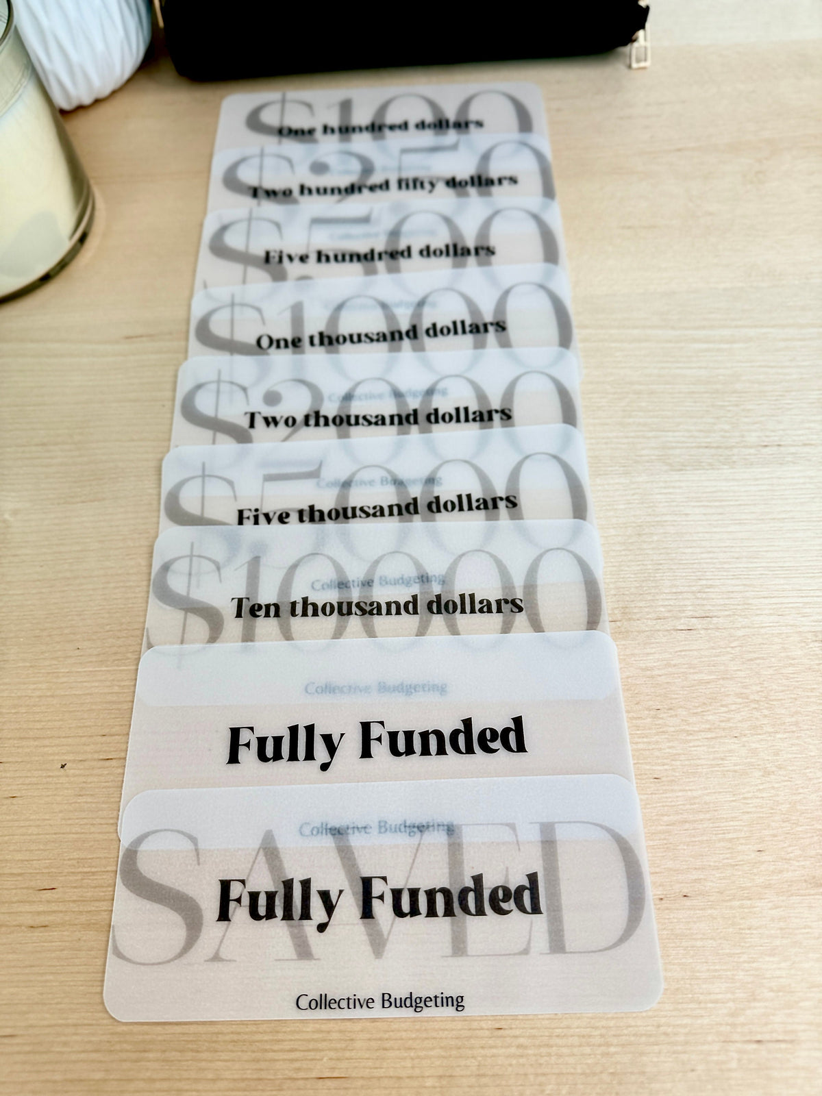 Cash Stuffing Placeholders for Budget Organizers | Budgeting Tools | Money Management Accessories