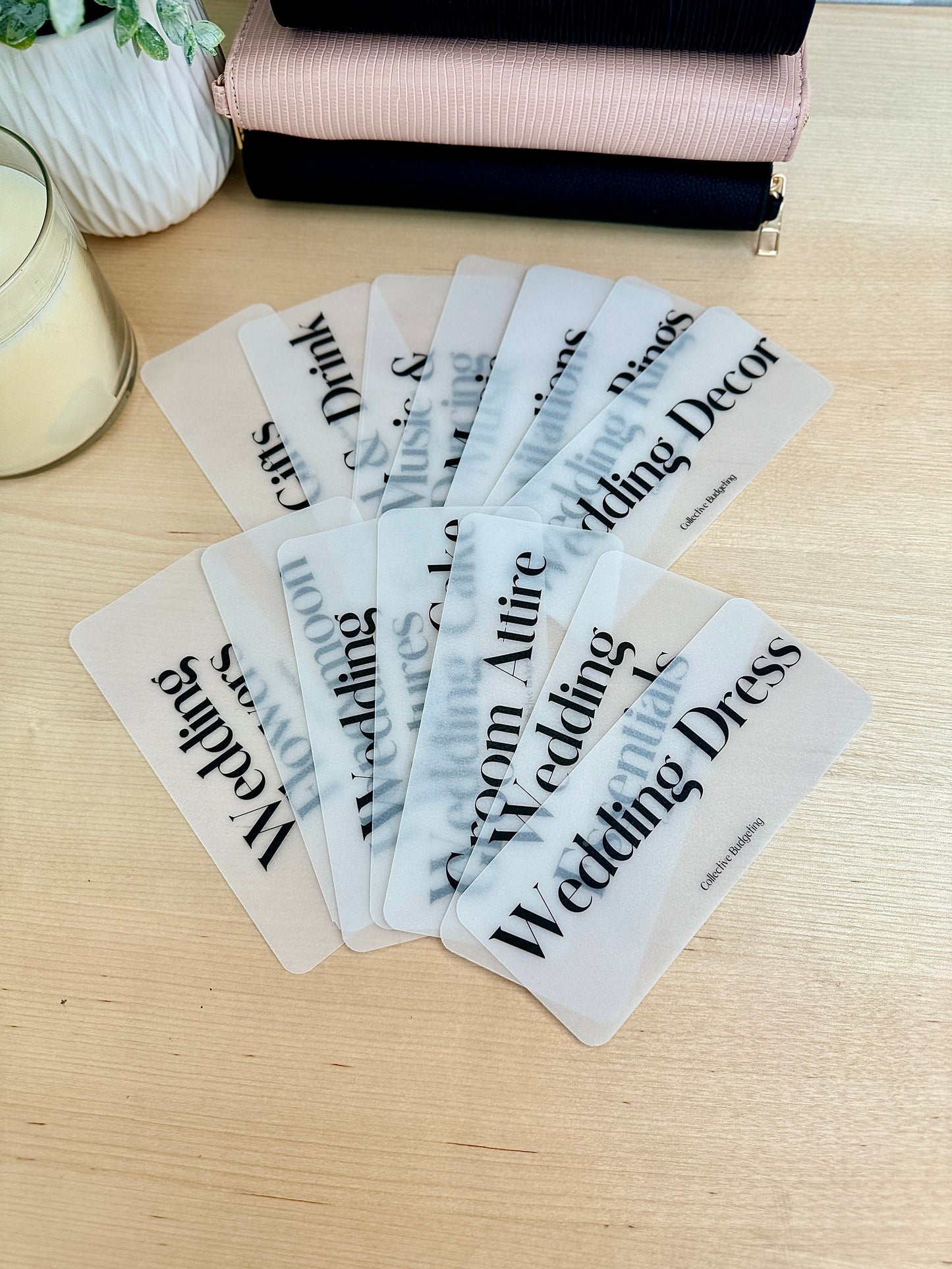 Wedding Budget Envelopes: Cash Stuffing, Laminated Vellum Dave Ramsey Method