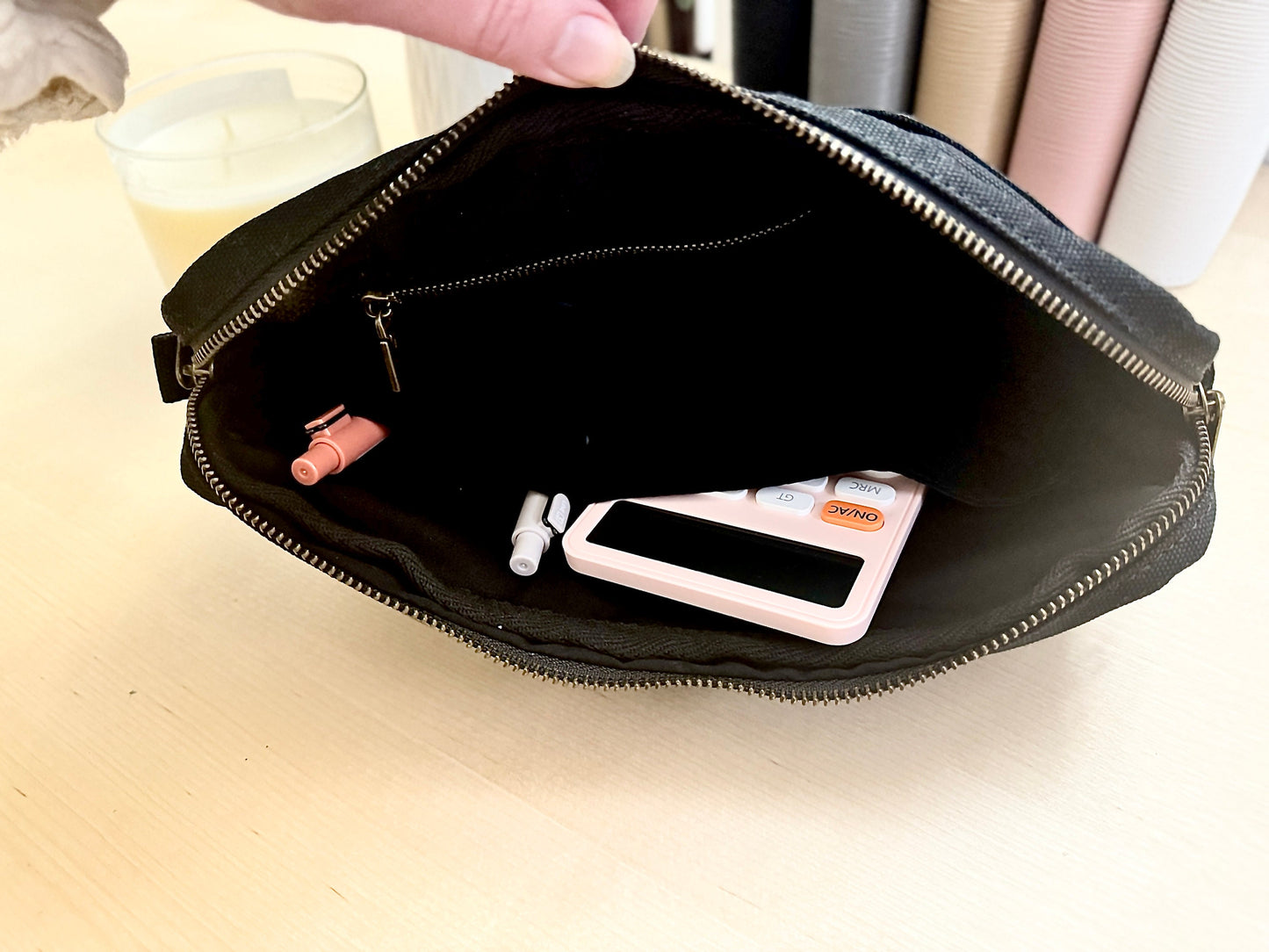 Canvas Zipper Budget Bag: Cash Stuffing Wallet Organizer