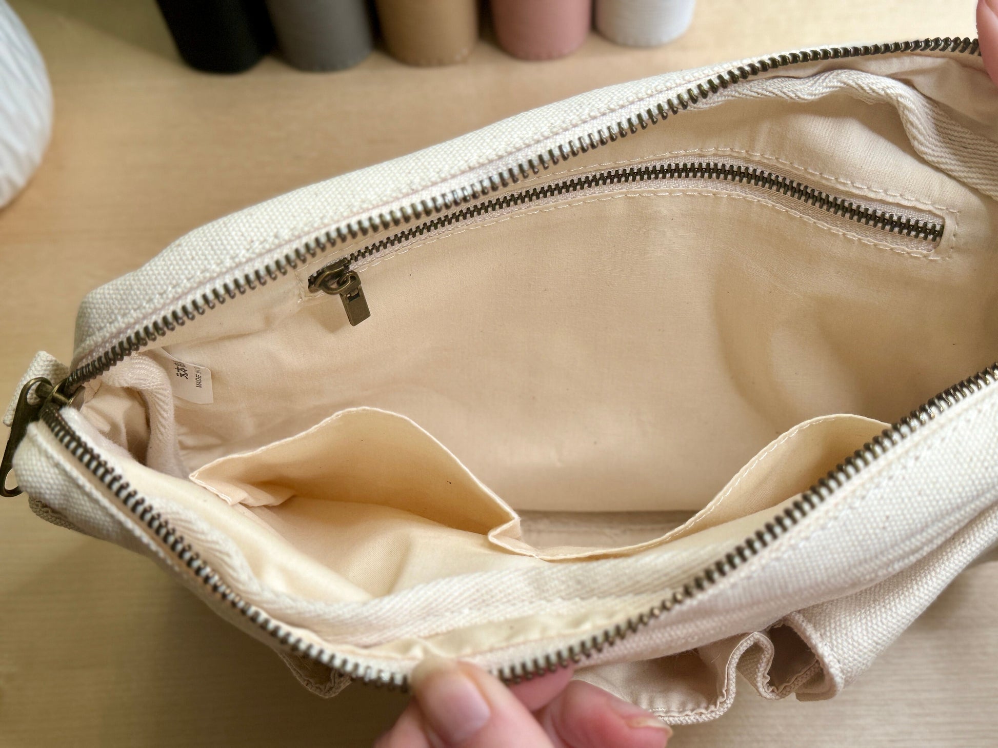 Canvas Zipper Budget Bag: Cash Stuffing Wallet Organizer