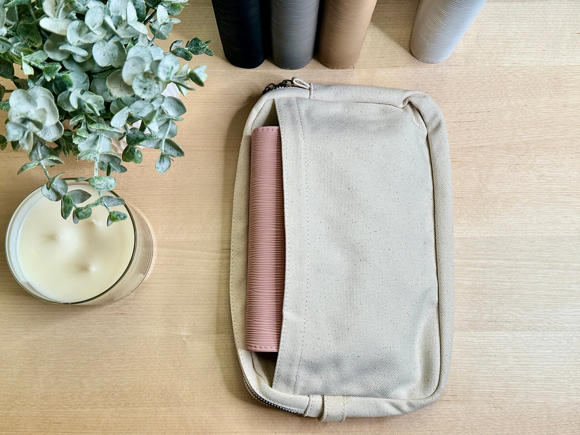 Canvas Zipper Budget Bag: Cash Stuffing Wallet Organizer