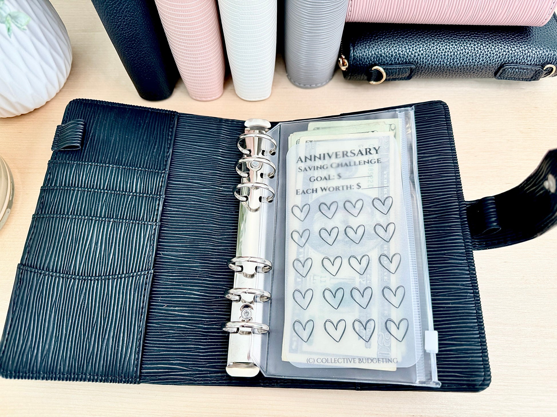 Anniversary Savings Challenge for Cash Envelope Stuffing | Sinking FundsTracker | Sinking Funds Challenge | Laminated Savings Challenge