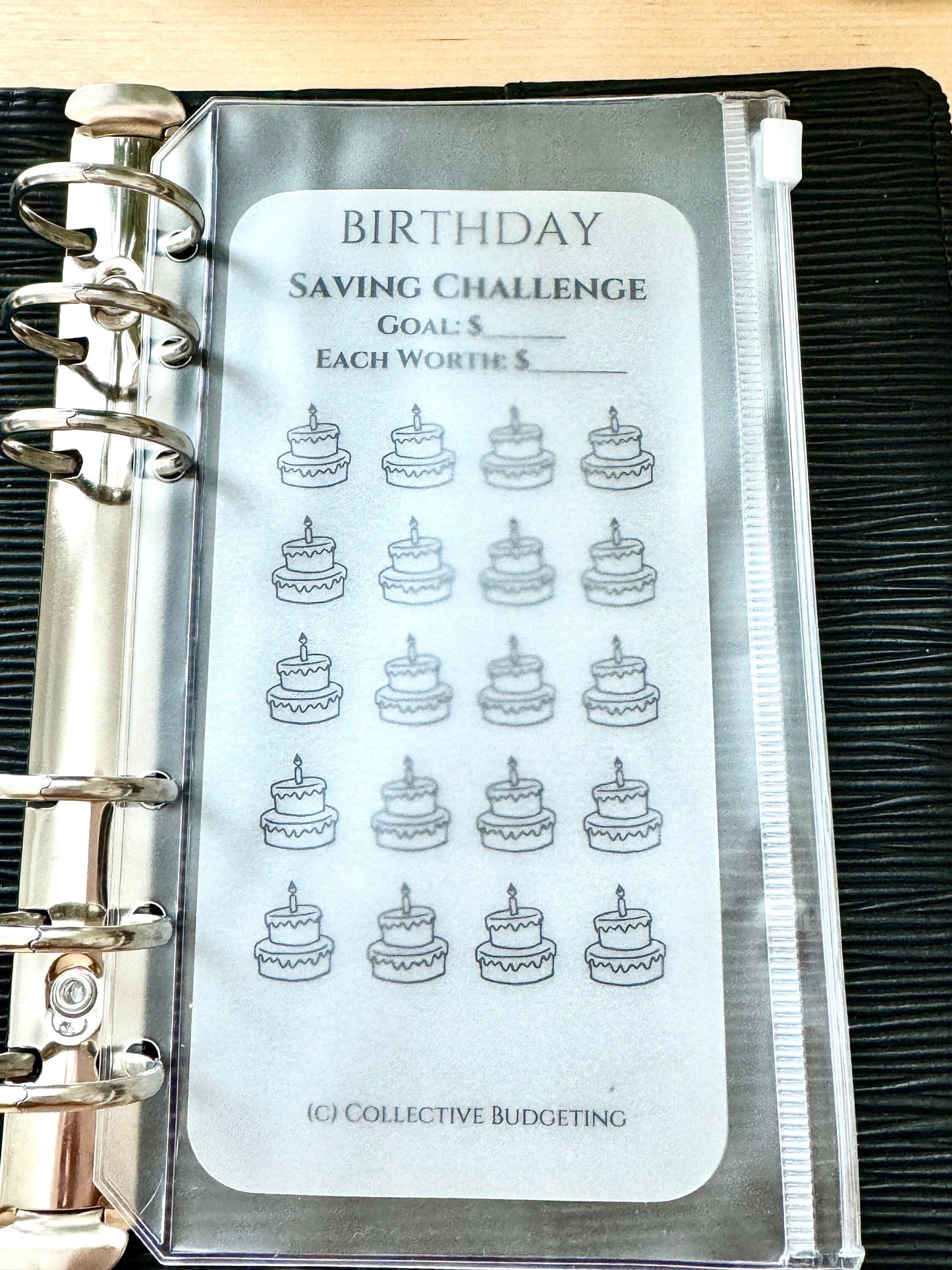 Birthday Savings Challenge: Laminated Vellum Cash Envelope Insert