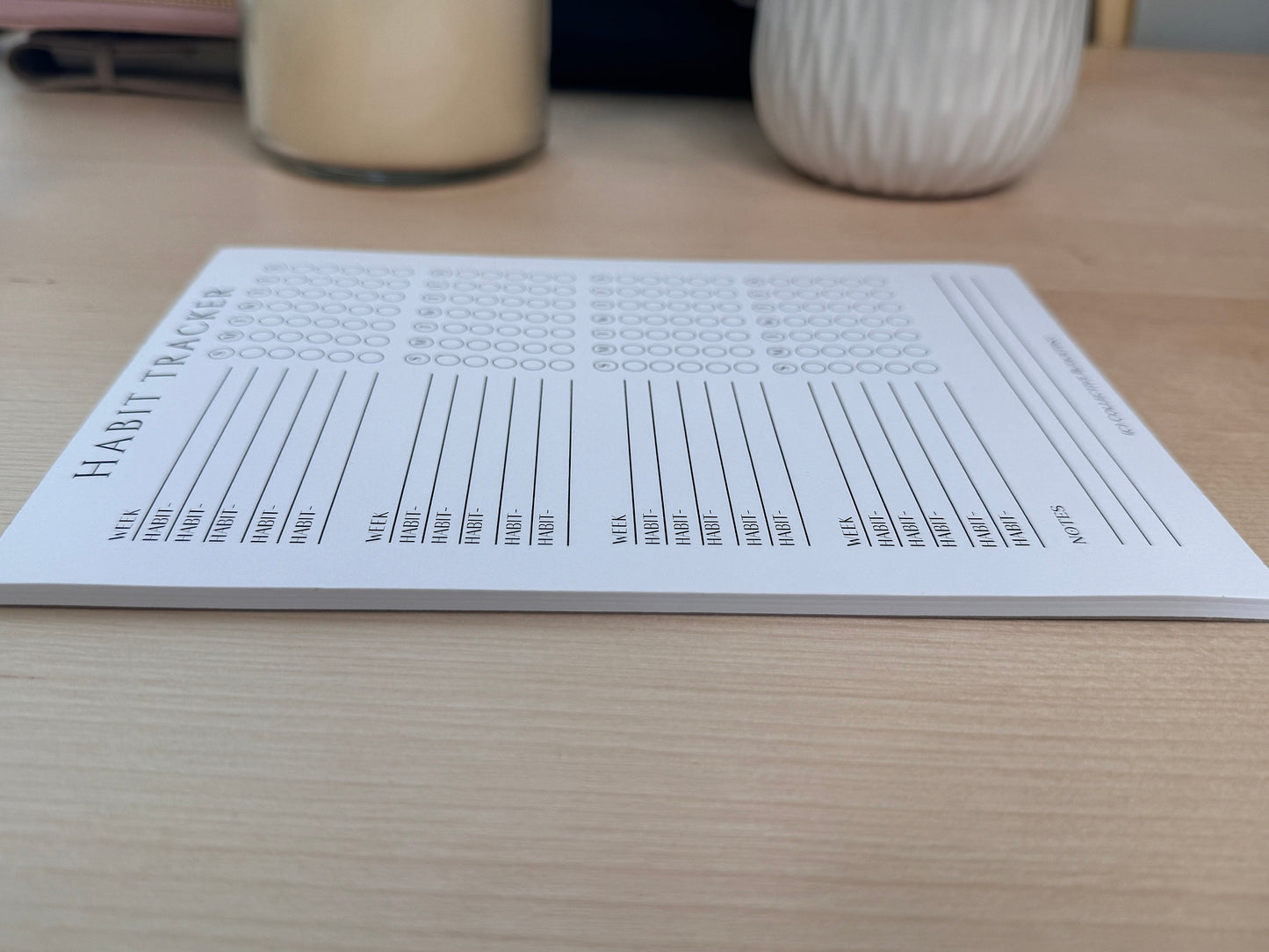 Daily Habit Tracker Notepad: Budgeting & Cash Management (8.25" x 6")