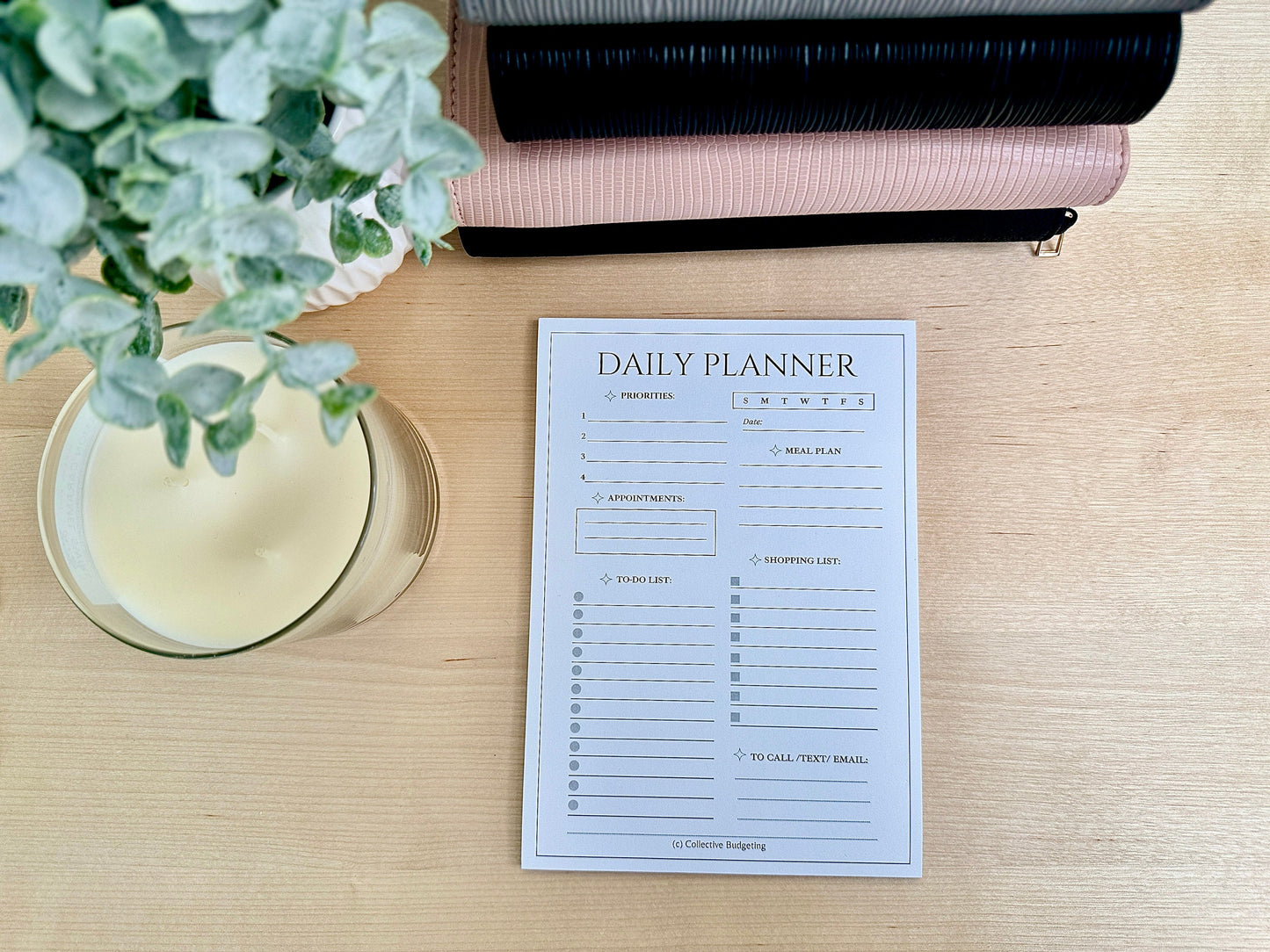 Daily Planner Notepad: Budgeting & Habit Tracker