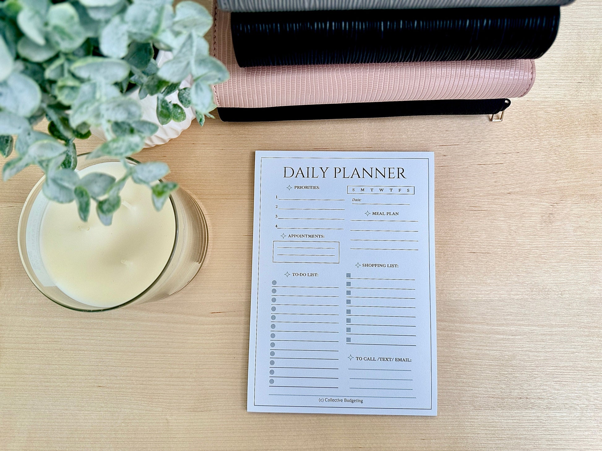Daily Planner Notepad: Budgeting & Habit Tracker