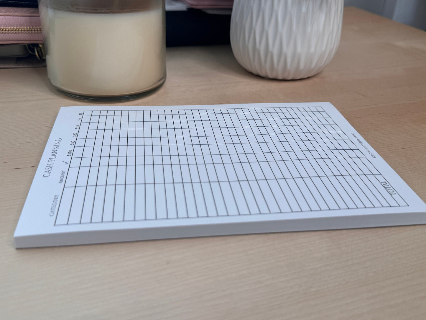 Cash Planning Notepad: Budget Tracker for Cash Envelope System