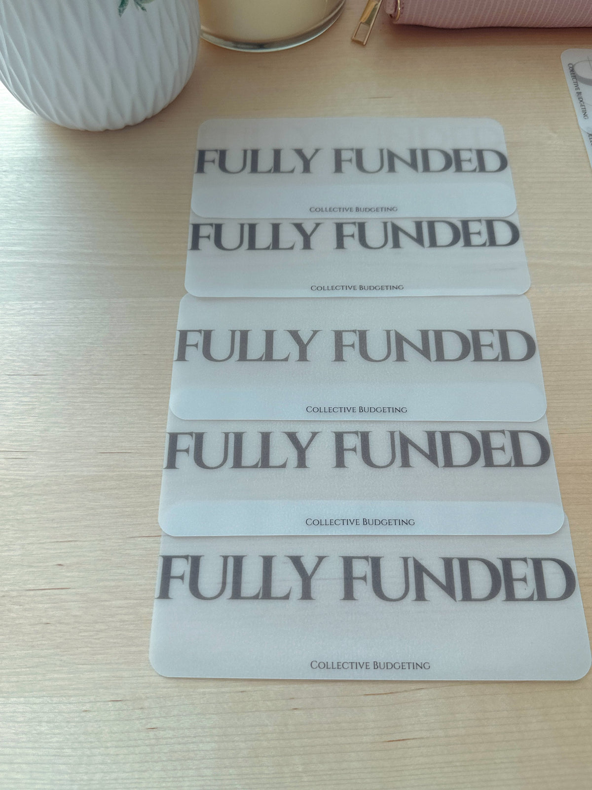 Denomination Placeholders for Cash Stuffing, Budget Organizers, Budgeting Tools, Money Management Accessories