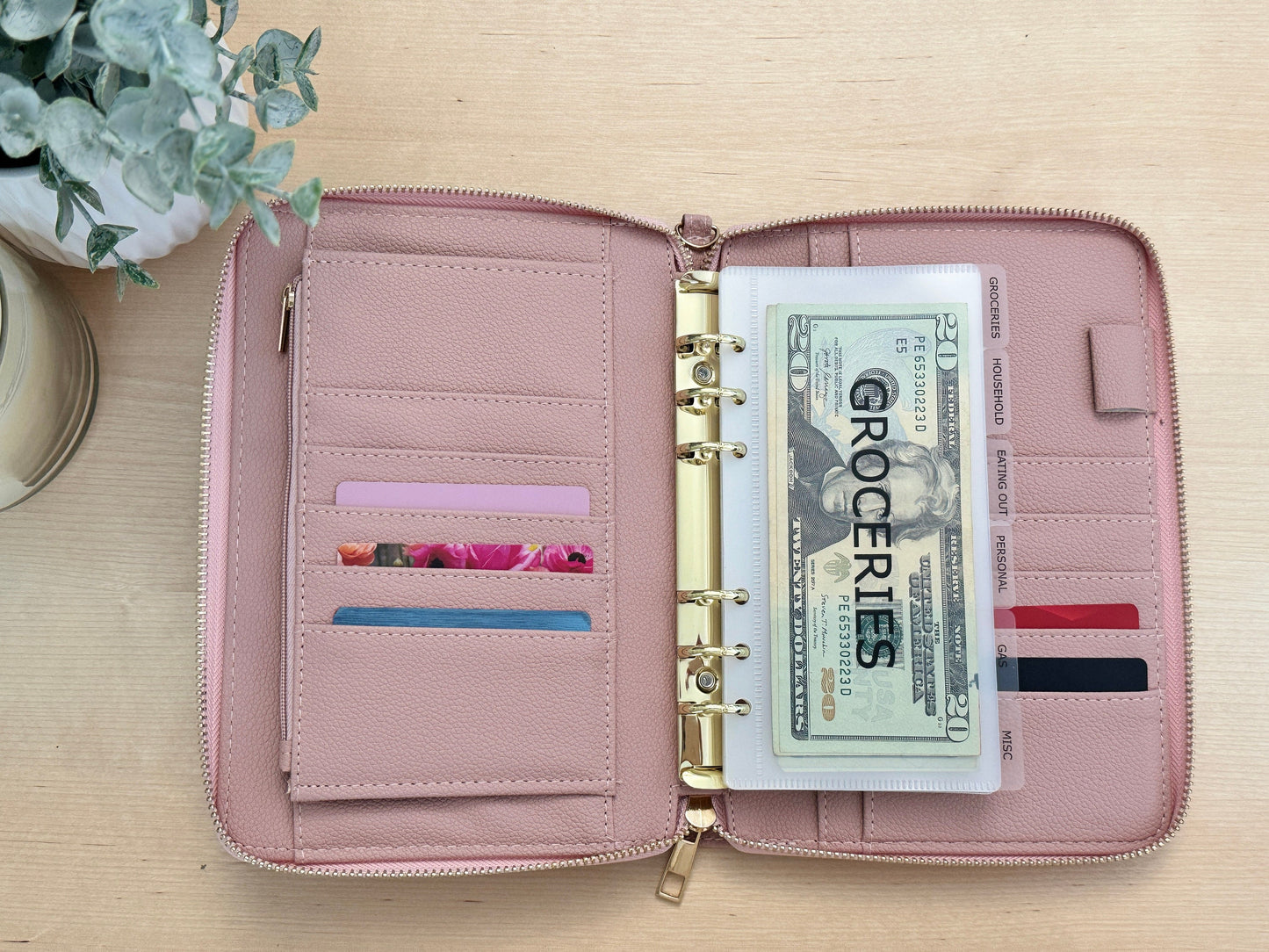 A6 Budget Zipper Wallet. Pebble. NEW Color/Restock. Cash Stuffing Wallet. Litchi. Budget Organizer. Zipper Close.