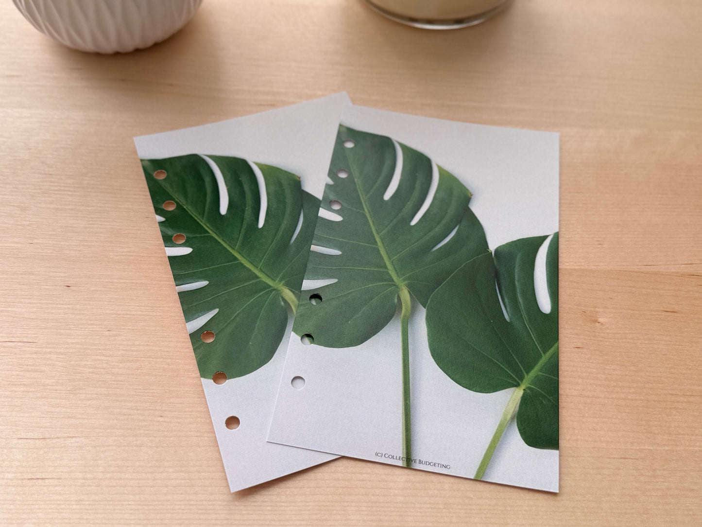 A6 Dashboard for Budget Binder | GREEN LEAF | Budgeting Tools | Money Management Accessories | Cash Stuffing Dashboard