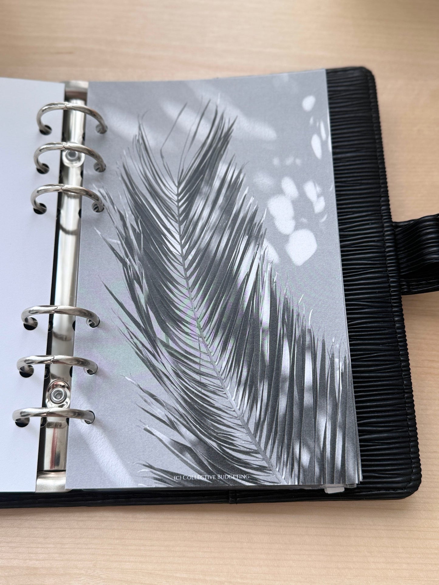 Palm Leaves Budget Binder Dashboard: A5 A6 Cash Stuffing Insert