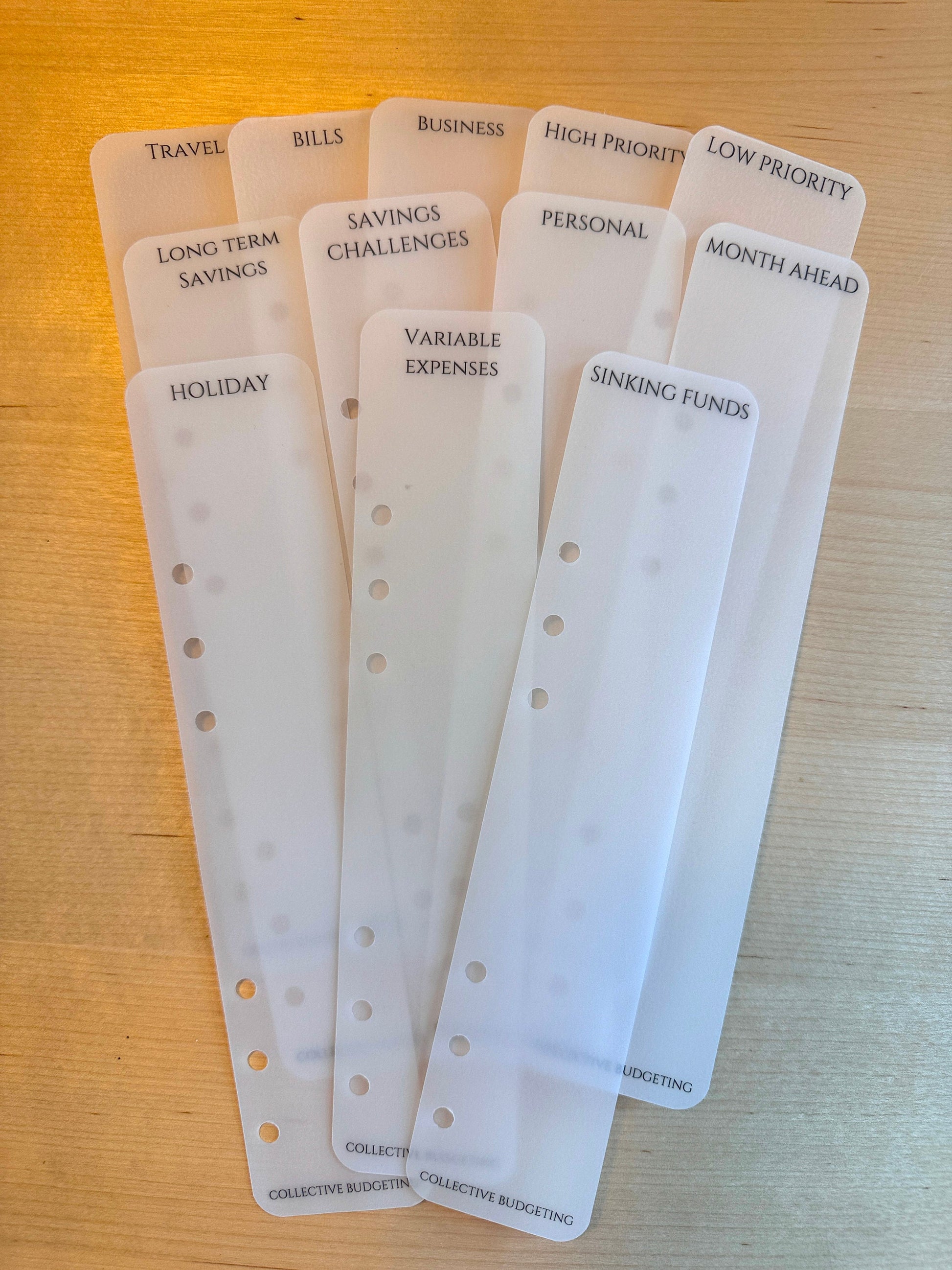 Peekaboo Tab Bookmark/Budget Binder Dividers/Bookmark/Vellum Laminated Bookmark/ Budget Binder Bookmark/Planner bookmark/Budget Sheet Insert