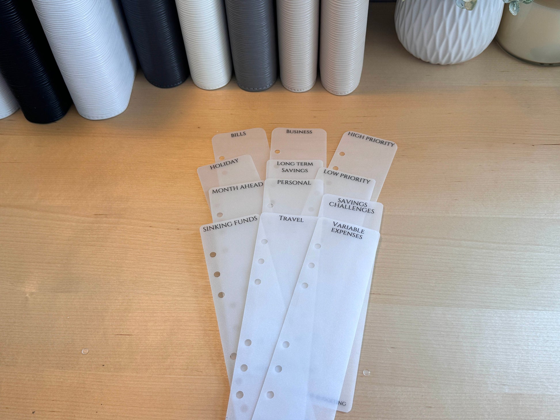 Peekaboo Tab Bookmark/Budget Binder Dividers/Bookmark/Vellum Laminated Bookmark/ Budget Binder Bookmark/Planner bookmark/Budget Sheet Insert