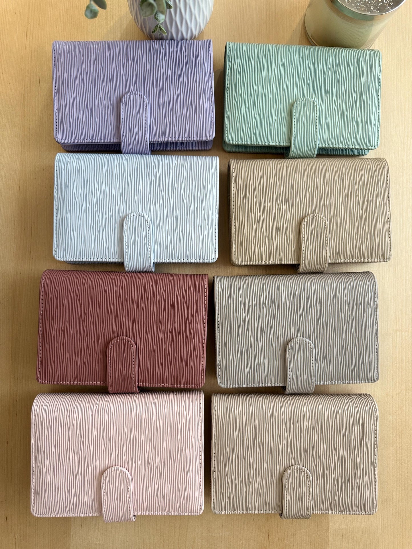 NEW Colors A6 Budget Binder. Wallet. Cash Stuffing Organizer. Epi. Saffiano. Buckle + Inner Zipper + Gold Rings.