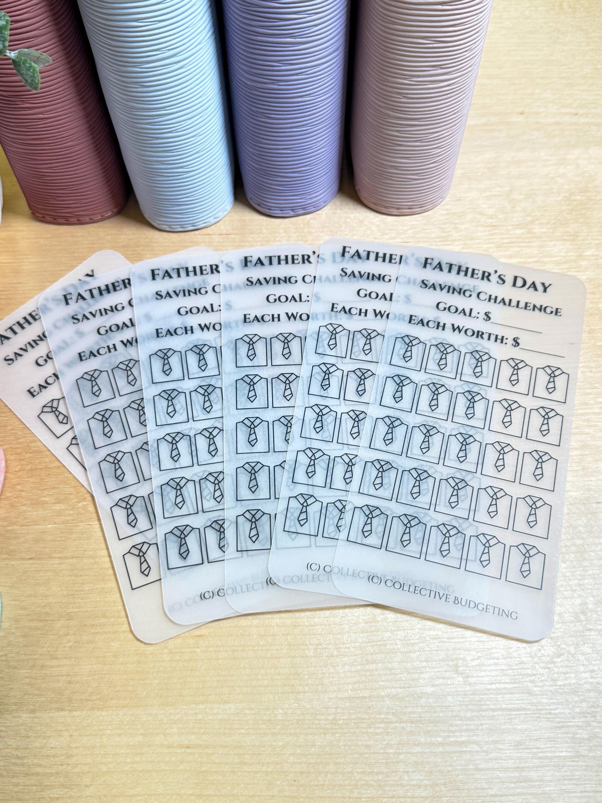 Father's Day Savings Challenge: Laminated Vellum Cash Tracker