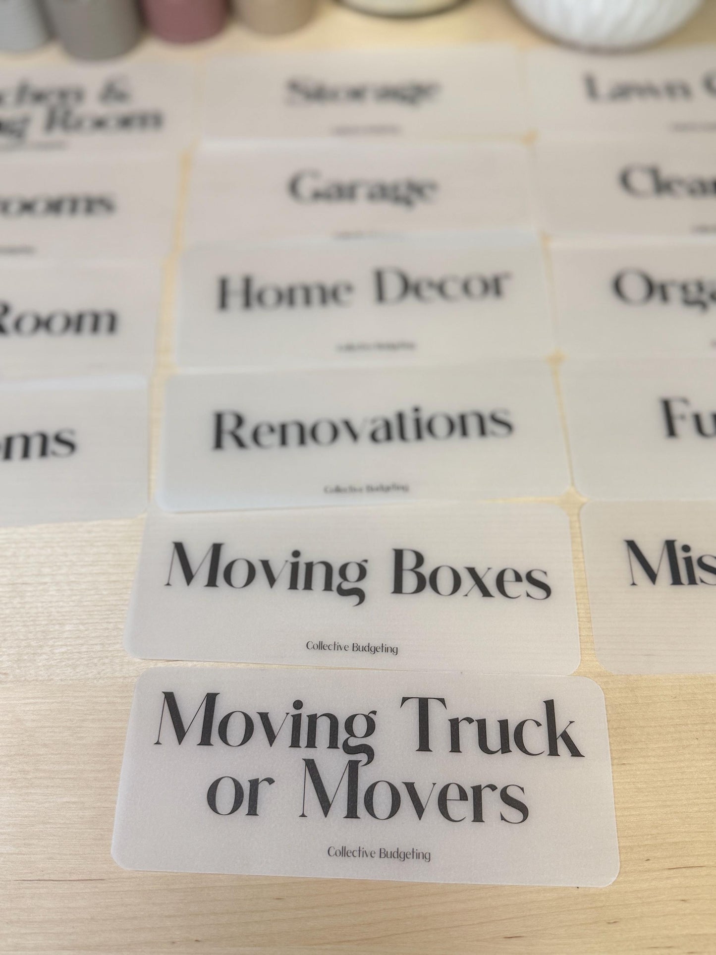 Placeholders for MOVING | Budget Organizers | Cash Stuffing | Management Accessories | Moving Organizer