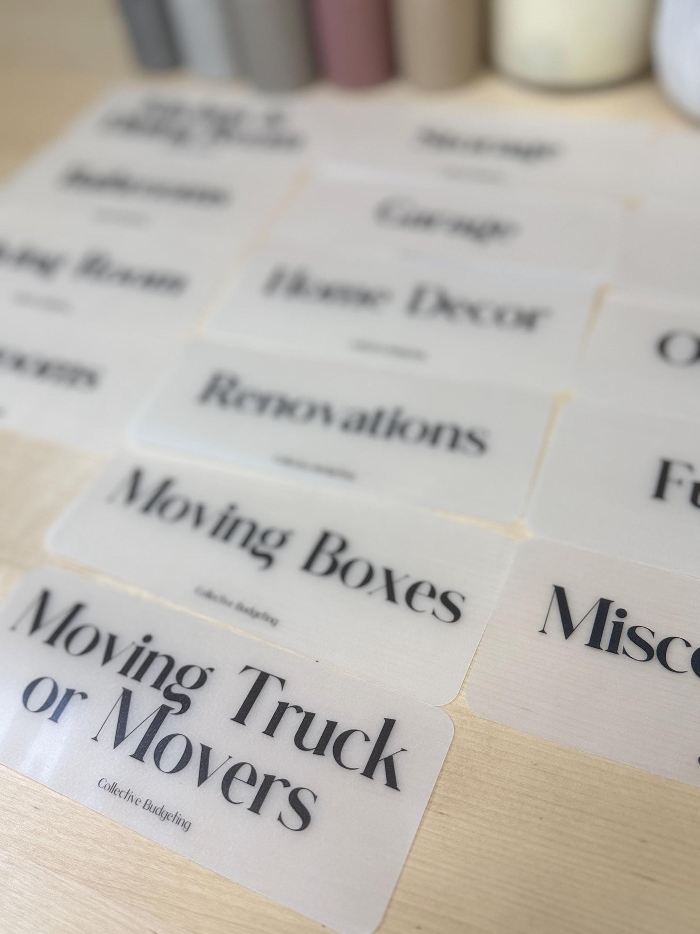 Placeholders for MOVING | Budget Organizers | Cash Stuffing | Management Accessories | Moving Organizer