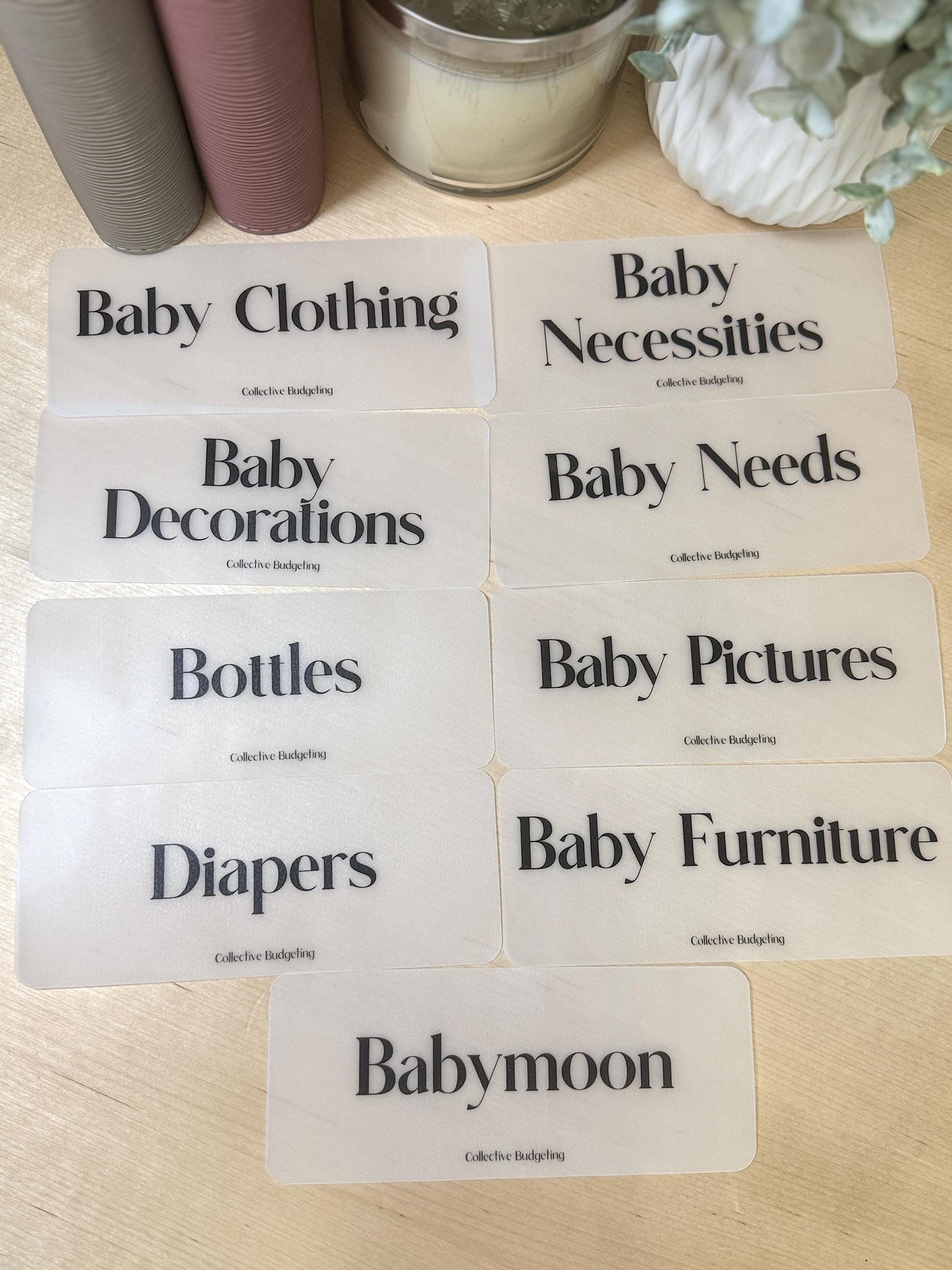 New BABY Placeholders for New Naby | Budget Organizers | Cash Stuffing | Management Accessories | Baby Organizer