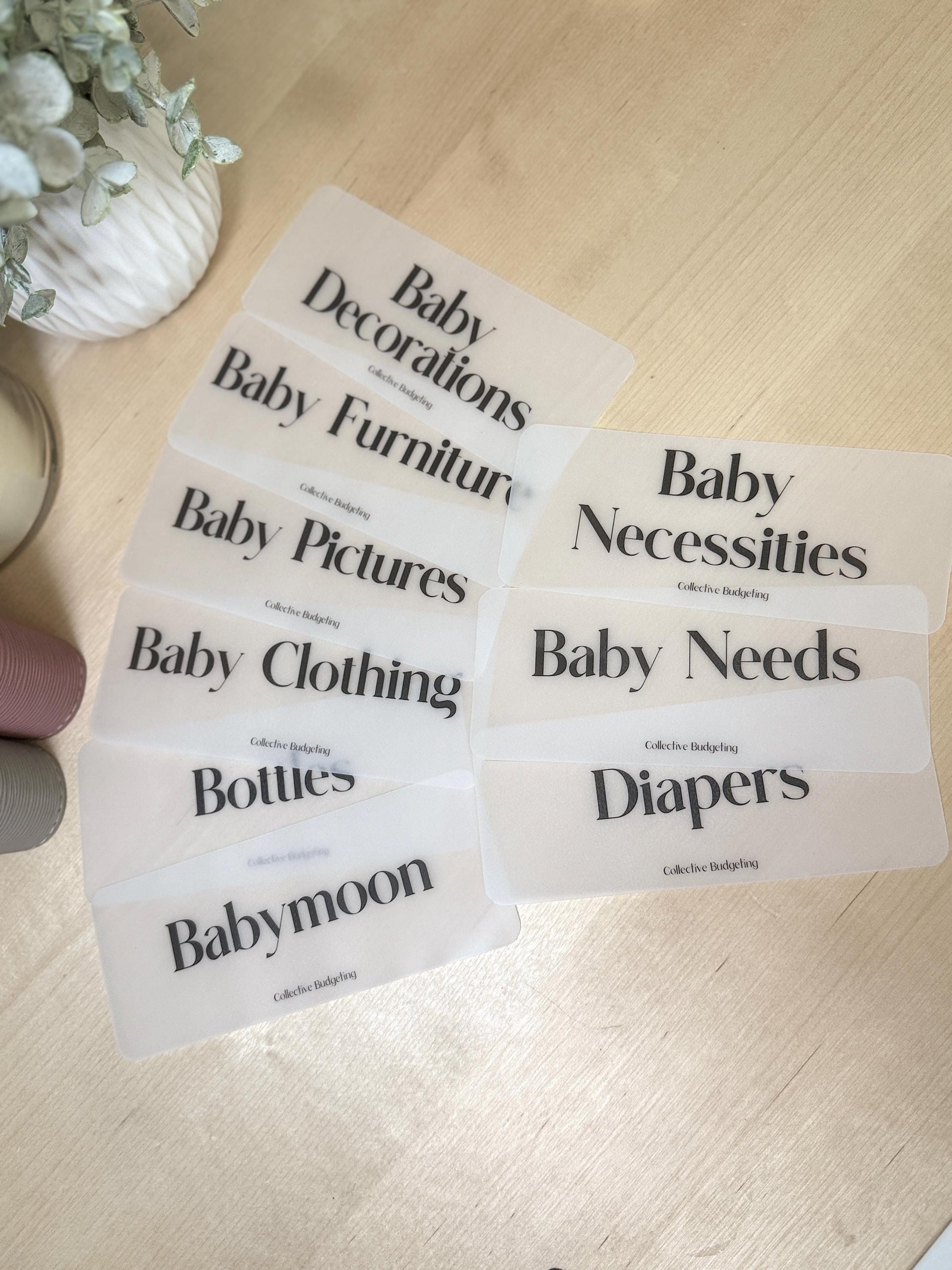 New BABY Placeholders for New Naby | Budget Organizers | Cash Stuffing | Management Accessories | Baby Organizer