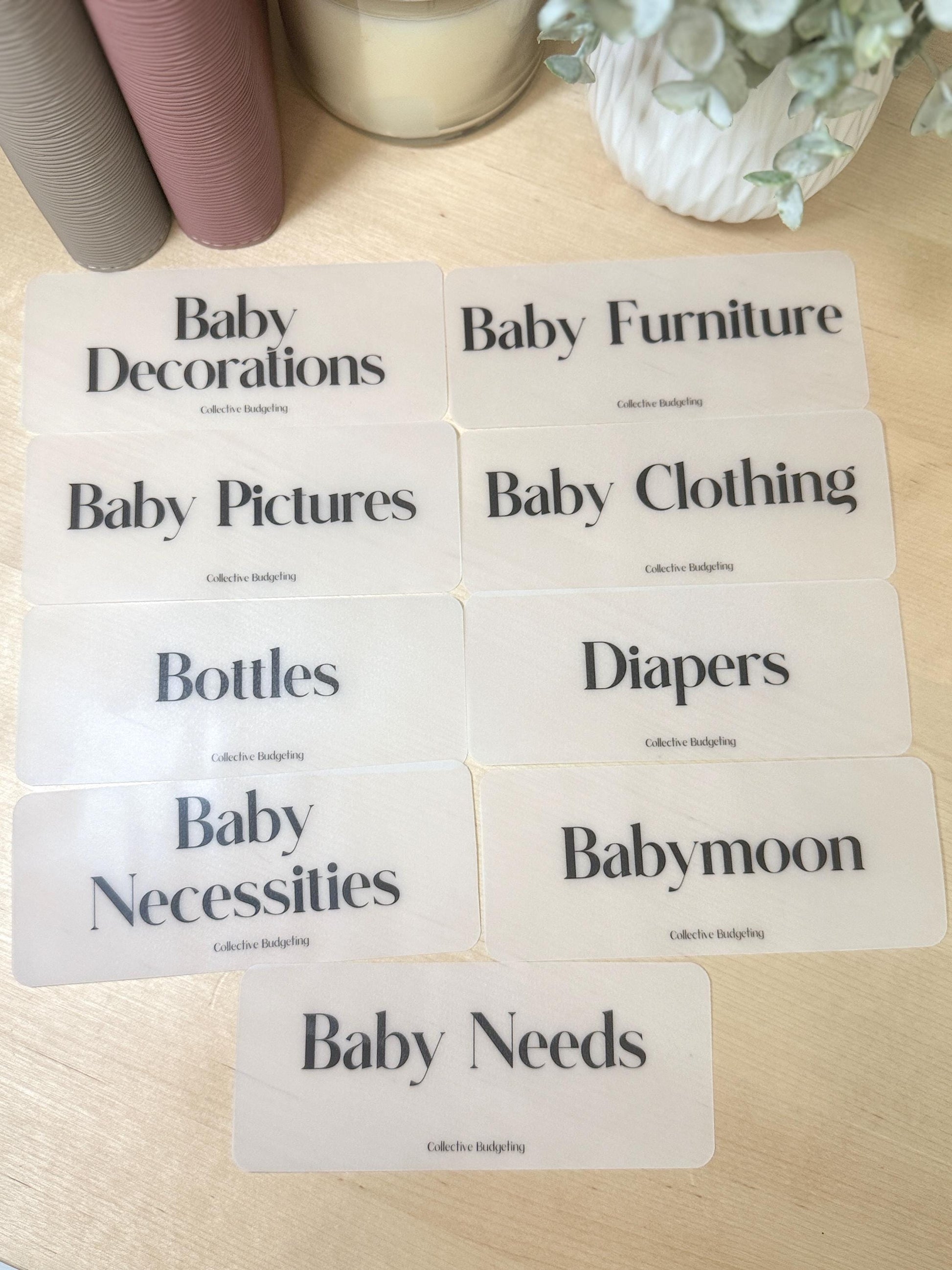 New BABY Placeholders for New Naby | Budget Organizers | Cash Stuffing | Management Accessories | Baby Organizer