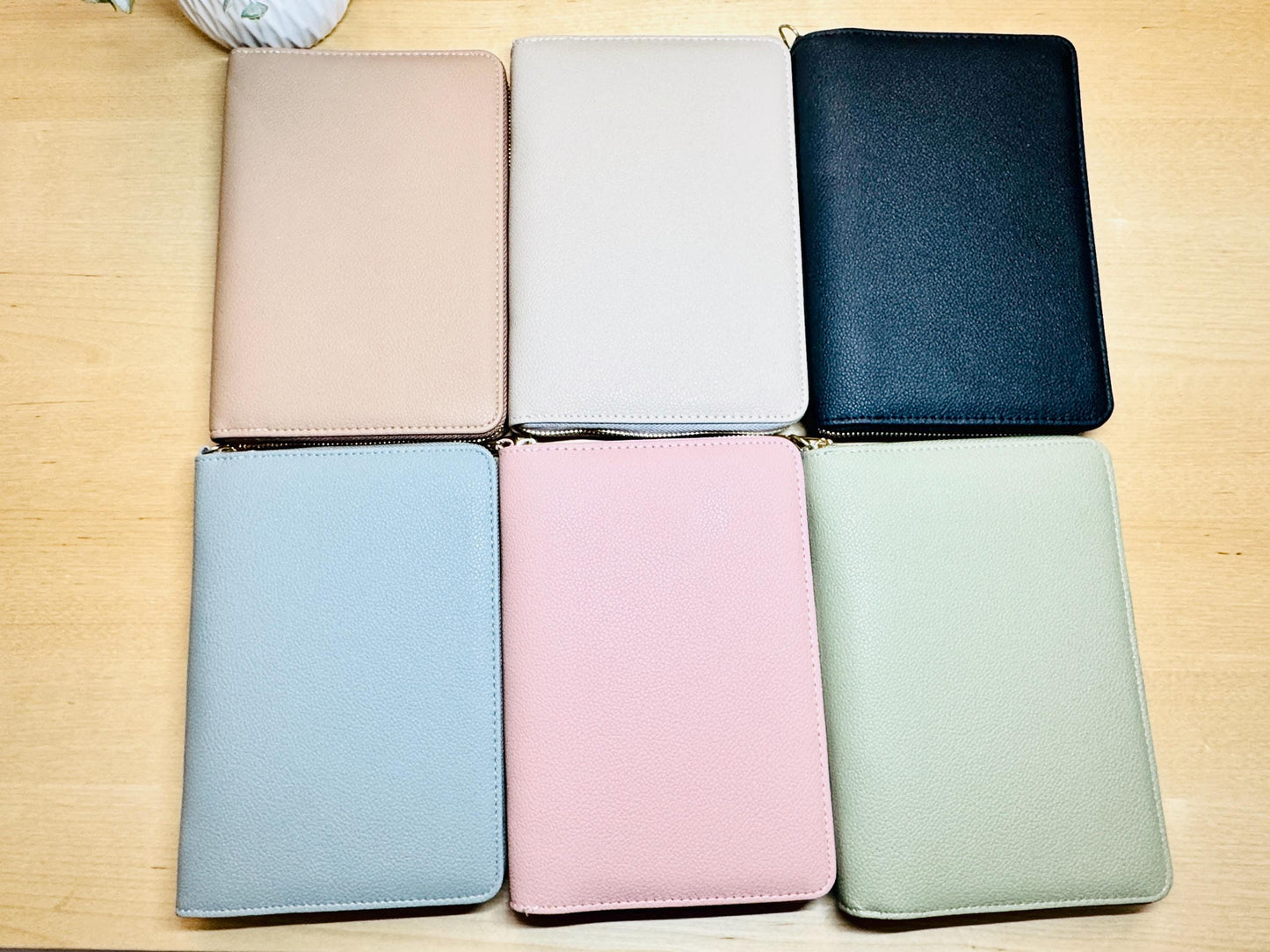 NEW Colors! A6 Budget Zipper Wallet. Pebble. Cash Stuffing Wallet. Litchi. Budget Organizer. Zipper Close.