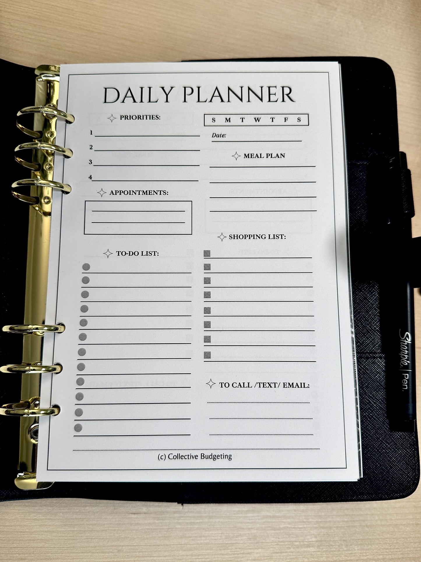 A5 Budget Binder Daily Planner Insert: Cash Stuffing, Money Management